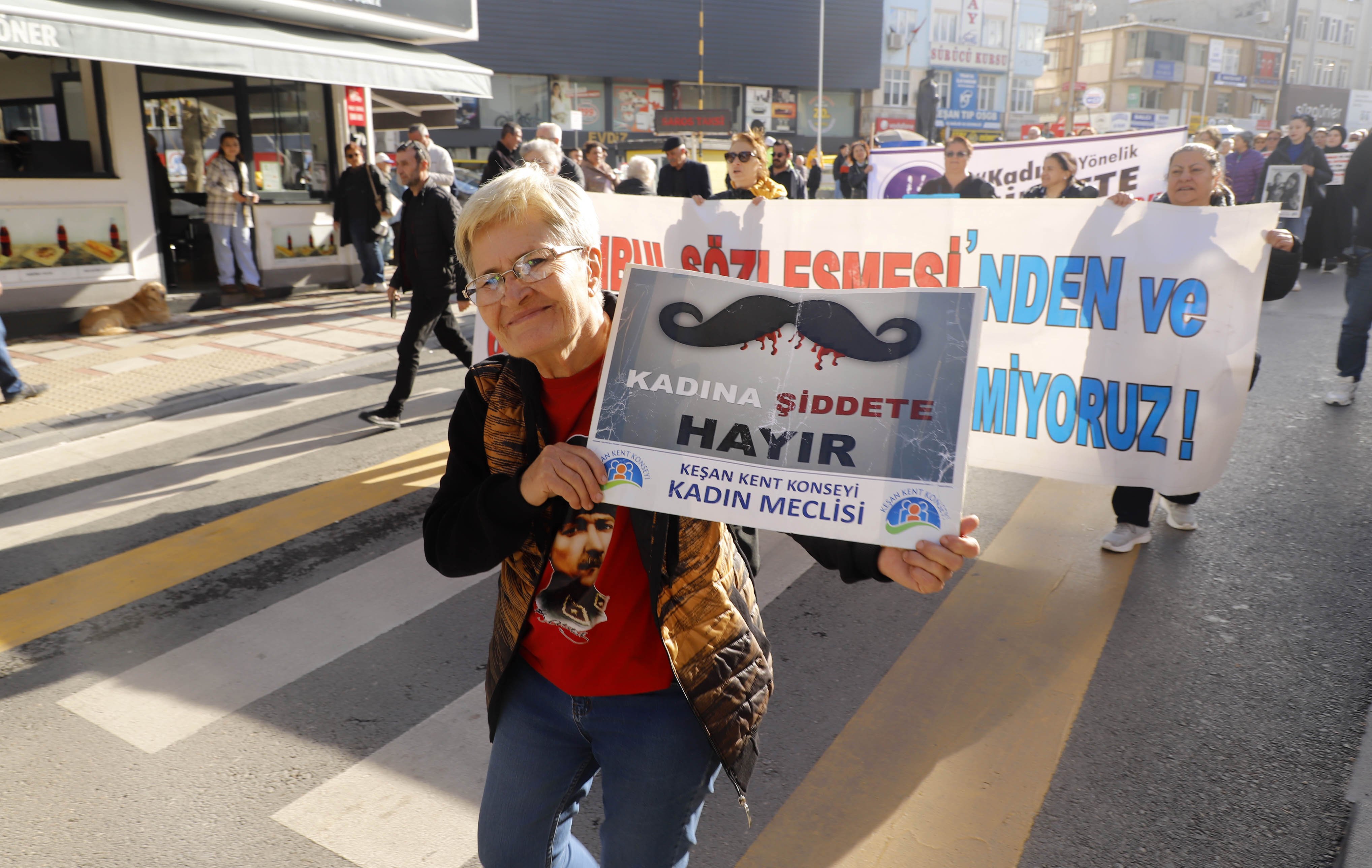 Keşan Kadın Yürüyüşü Katılımcılar