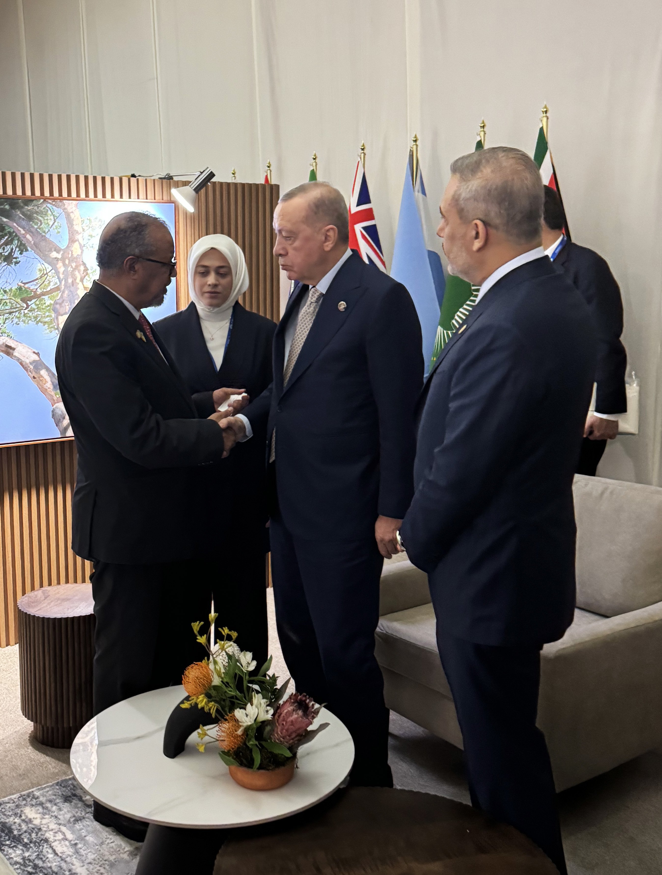 Cumhurbaşkanı Erdoğan DSÖ Genel Direktörü Ghebreyesus