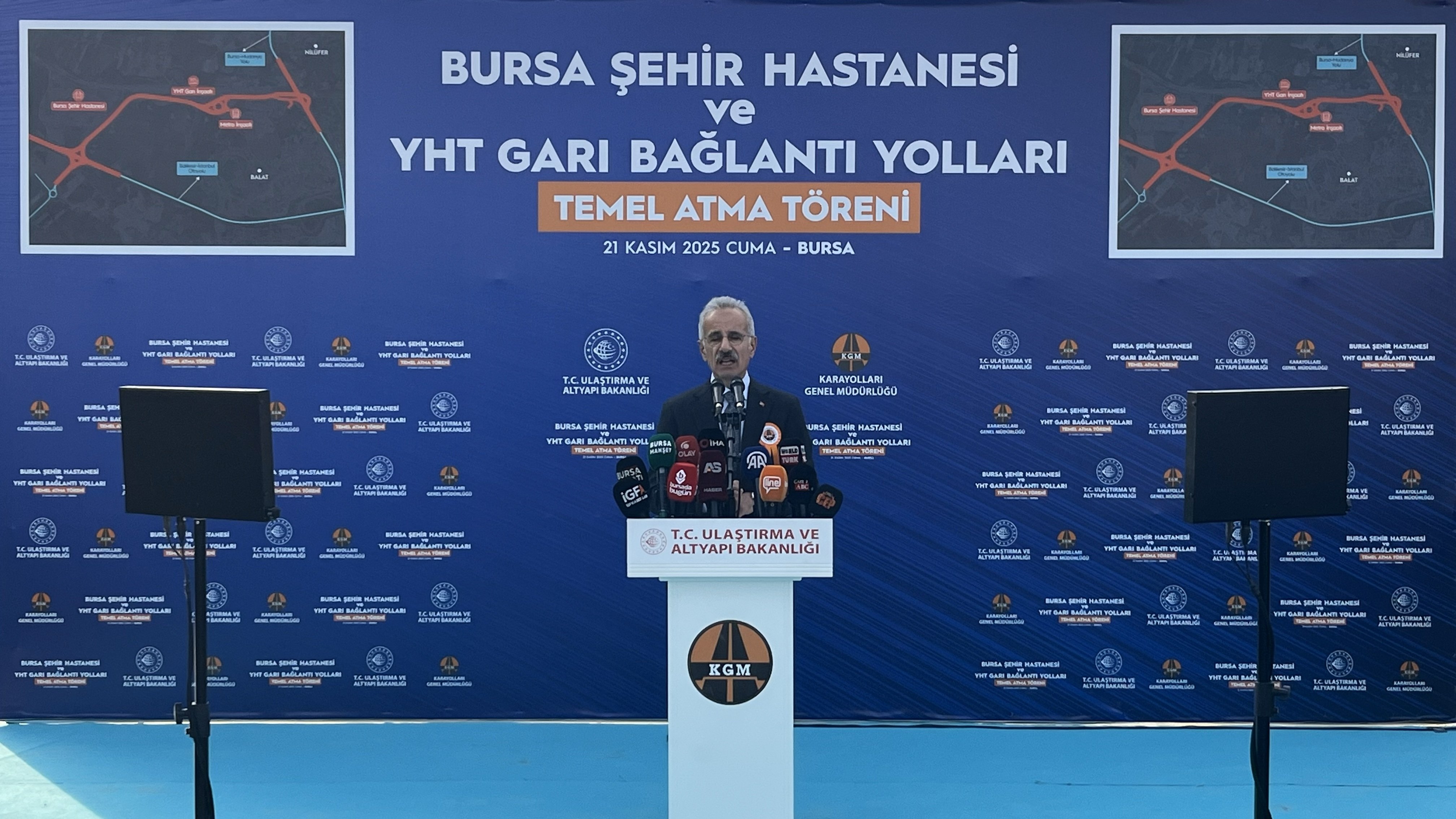 Bakan Uraloğlu Bursa Şehir Hastanesi YHT Garı Bağlantı Yolları