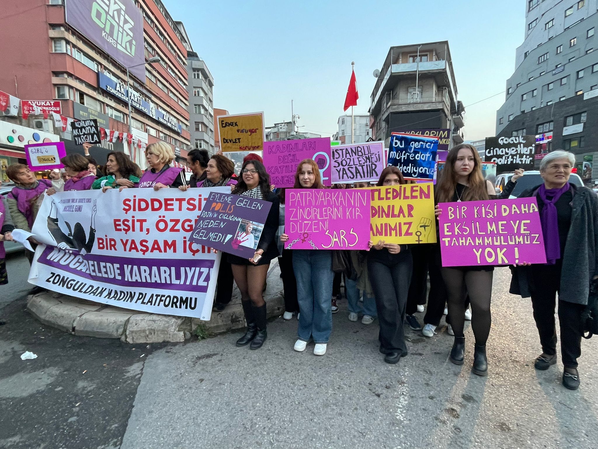 Zonguldak Kadın Platformu protestosu