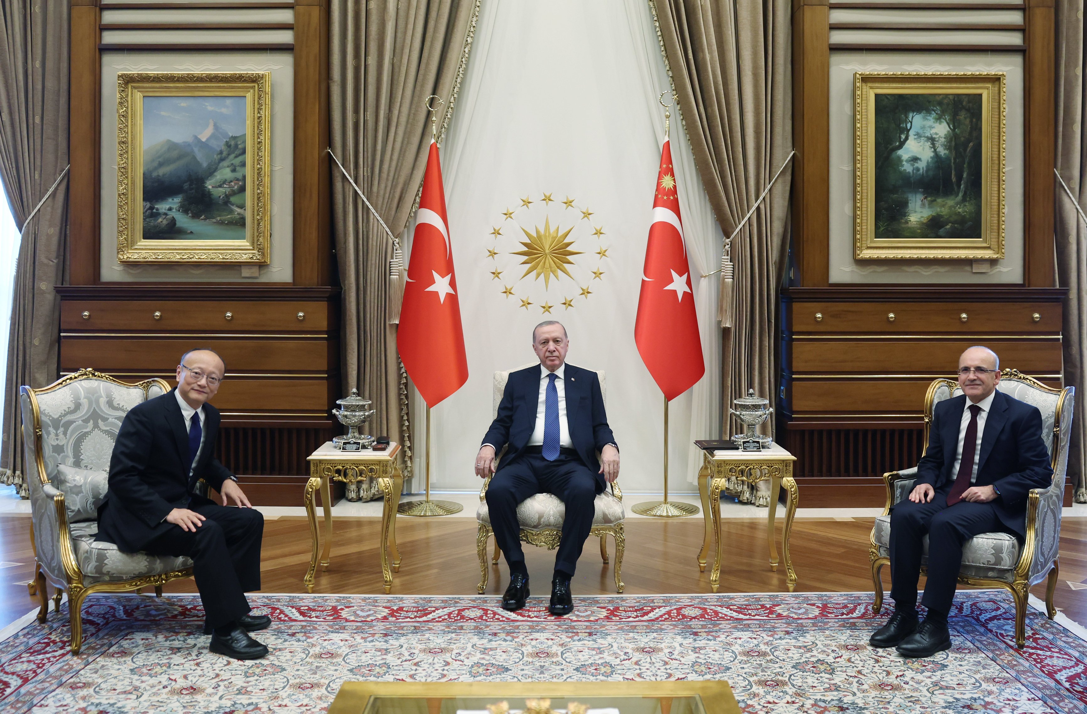 Cumhurbaşkanı Erdoğan Asya Kalkınma Bankası Başkanı Kanda