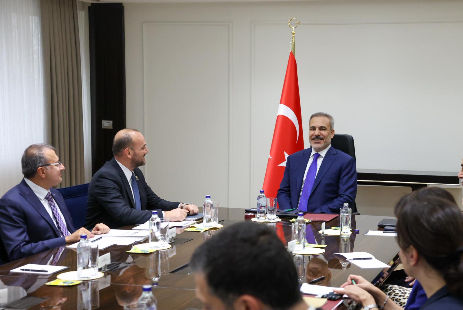 Hakan Fidan MÜSİAD Başkanı Burhan Özdemir