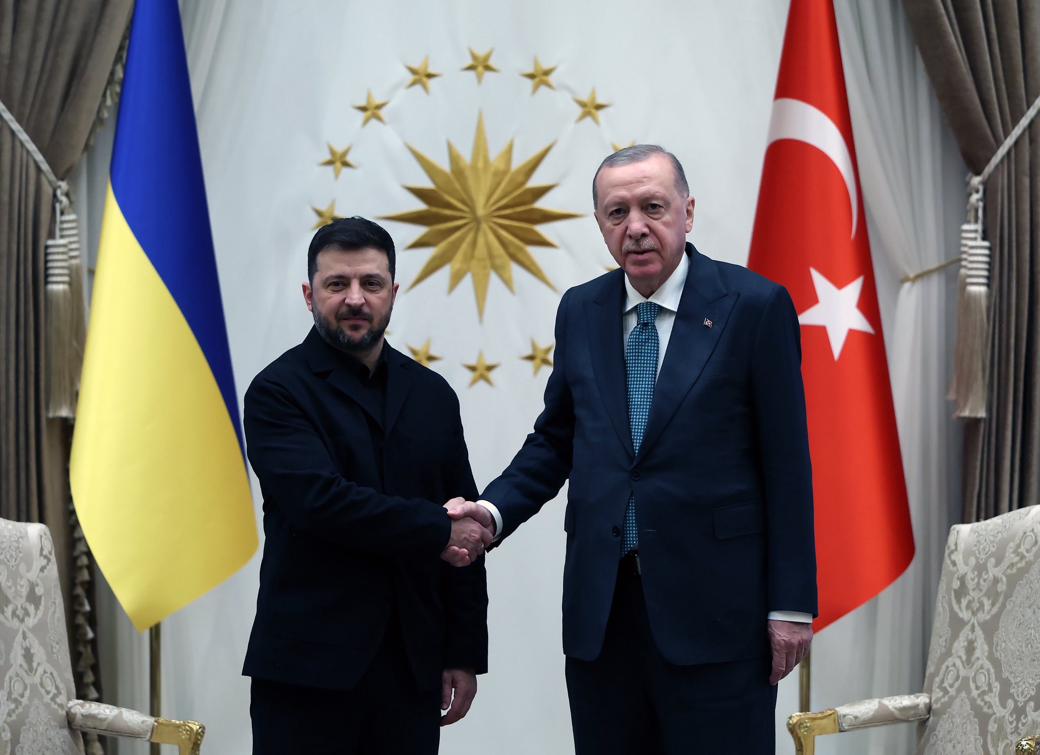Cumhurbaşkanı Erdoğan Zelenskiy karşılama töreni