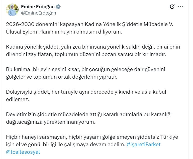 Emine Erdoğan Kadına Şiddetle Mücadele