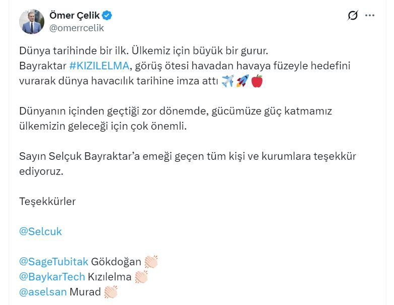 Bayraktar KIZILELMA havada