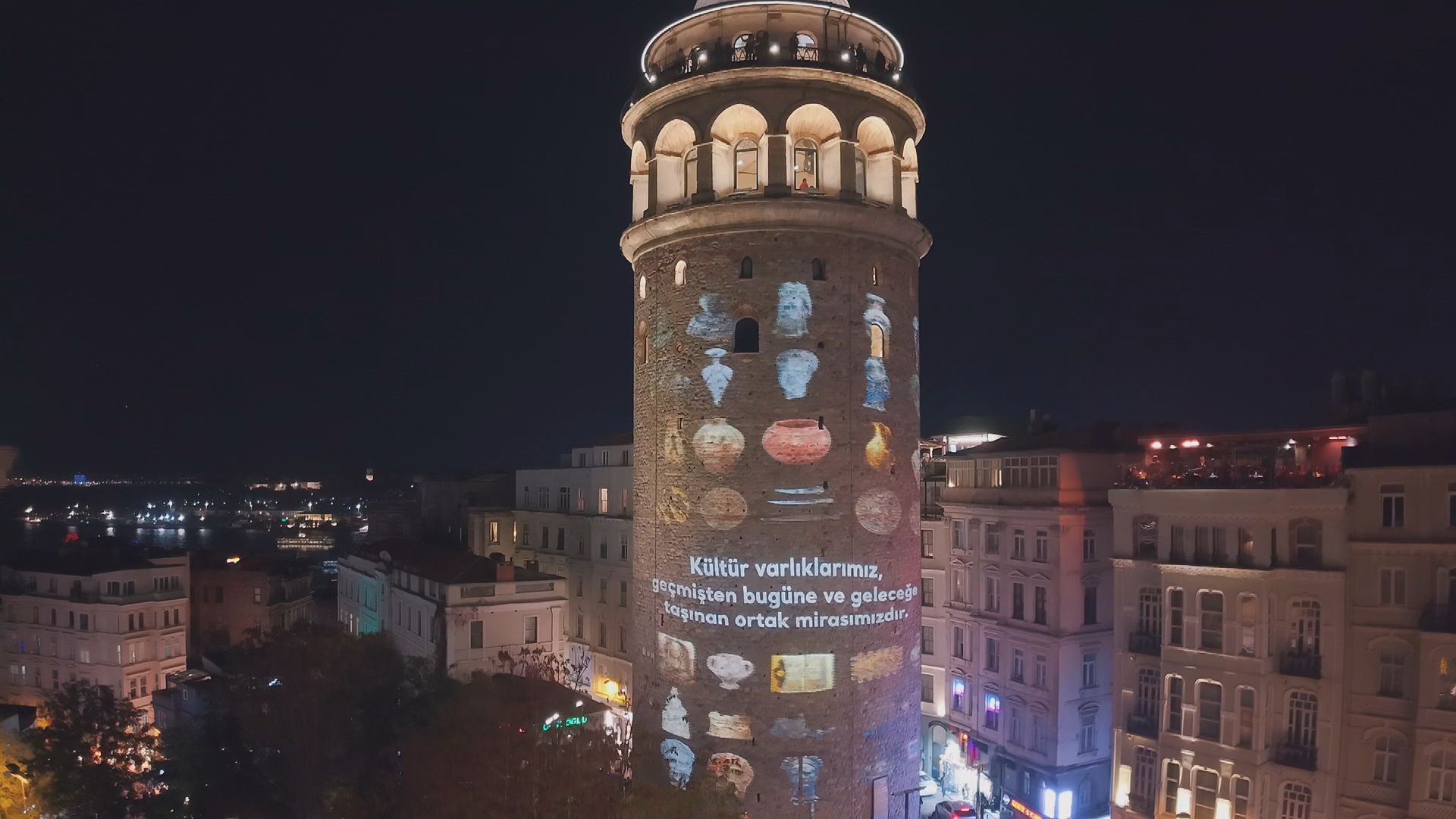 Galata Kulesi kültürel miras görsel yansıtma