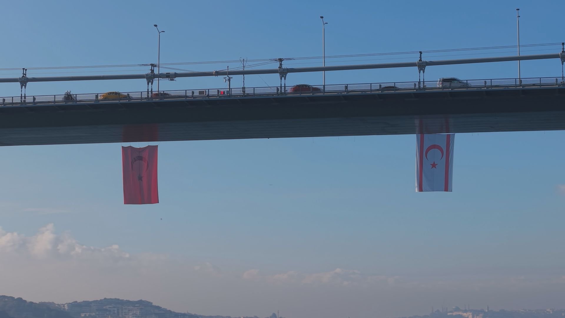 KKTC Bayrağı İstanbul Boğazı