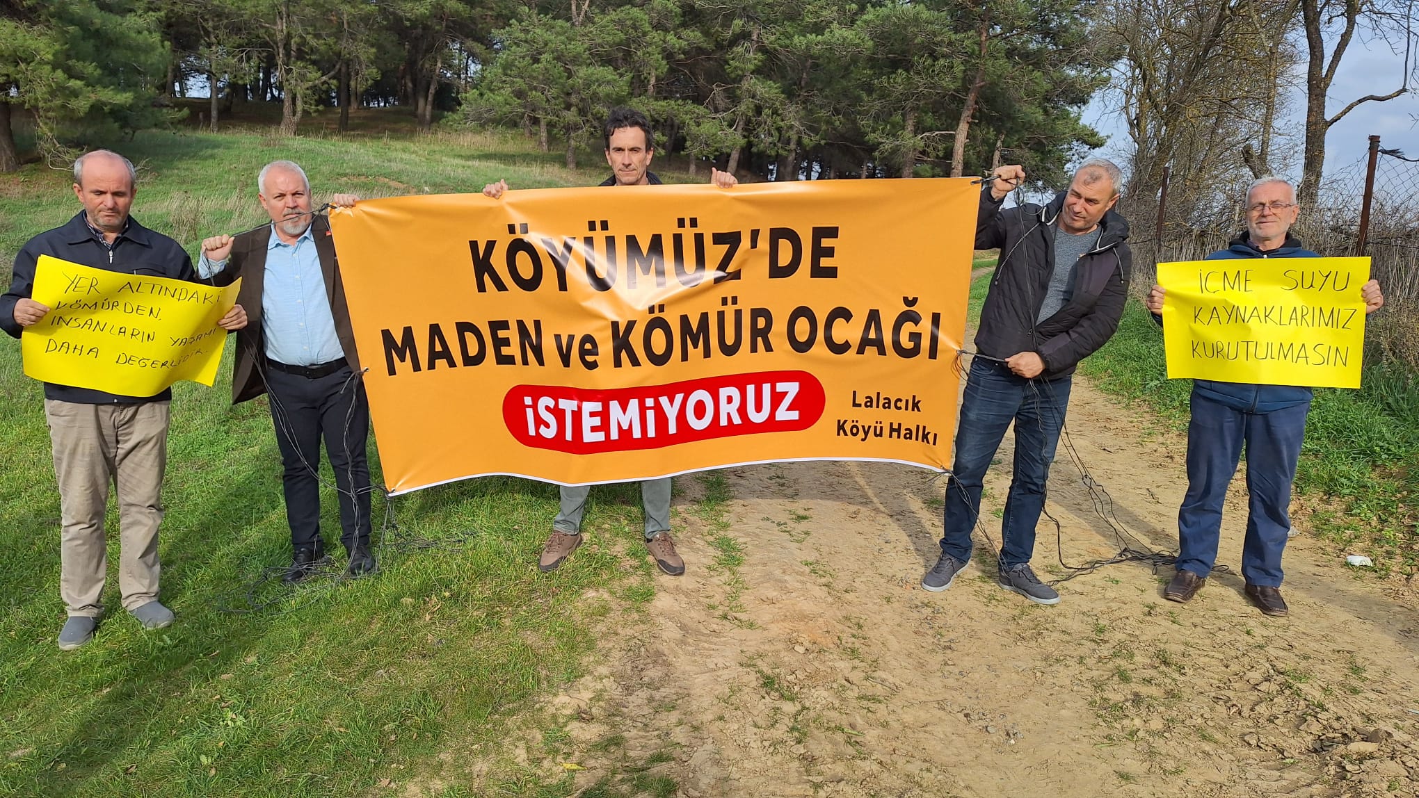 Edirne Keşan maden ocağı protestosu