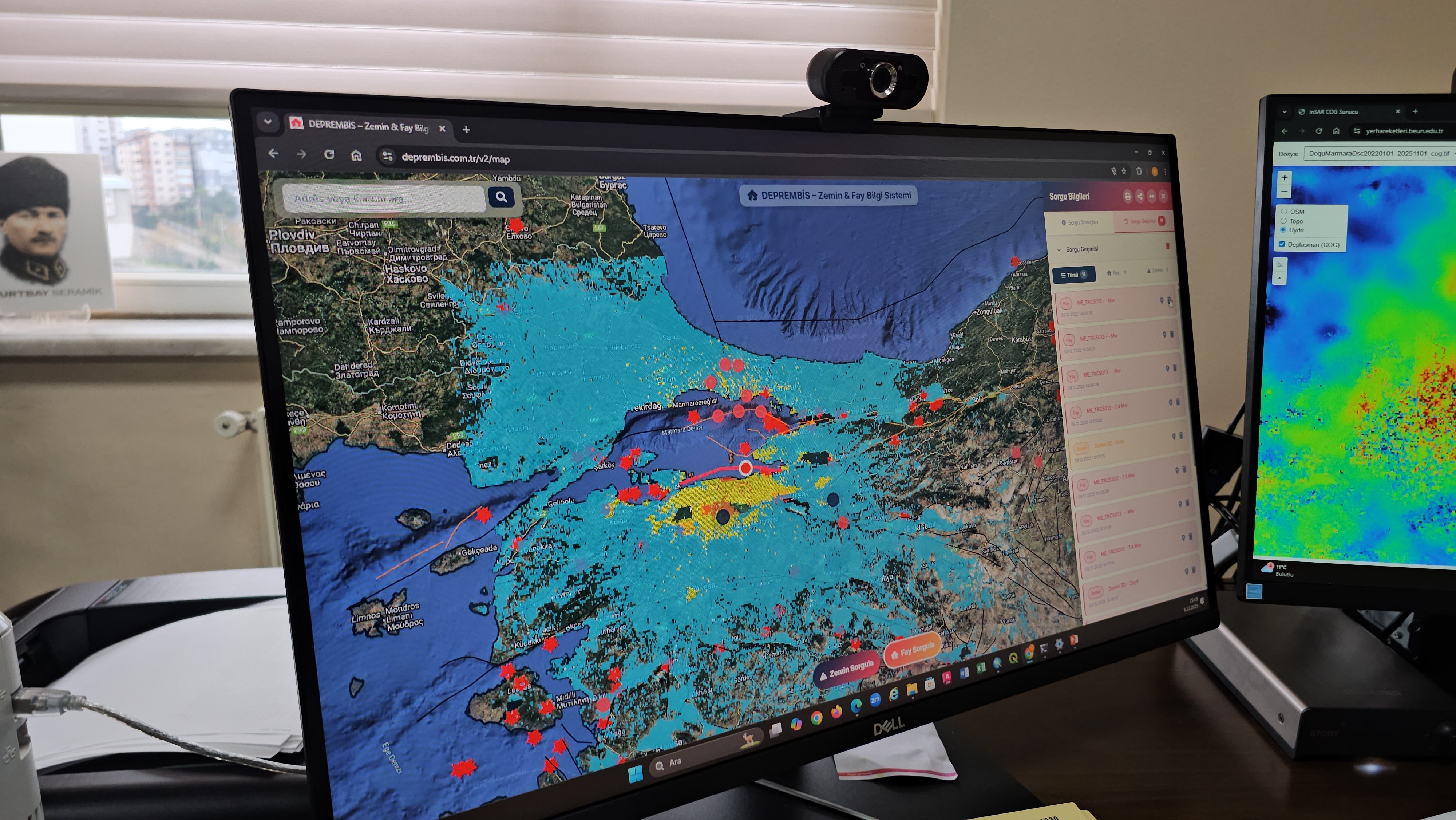 DepremBİS Sistemi Ekran Görüntüsü