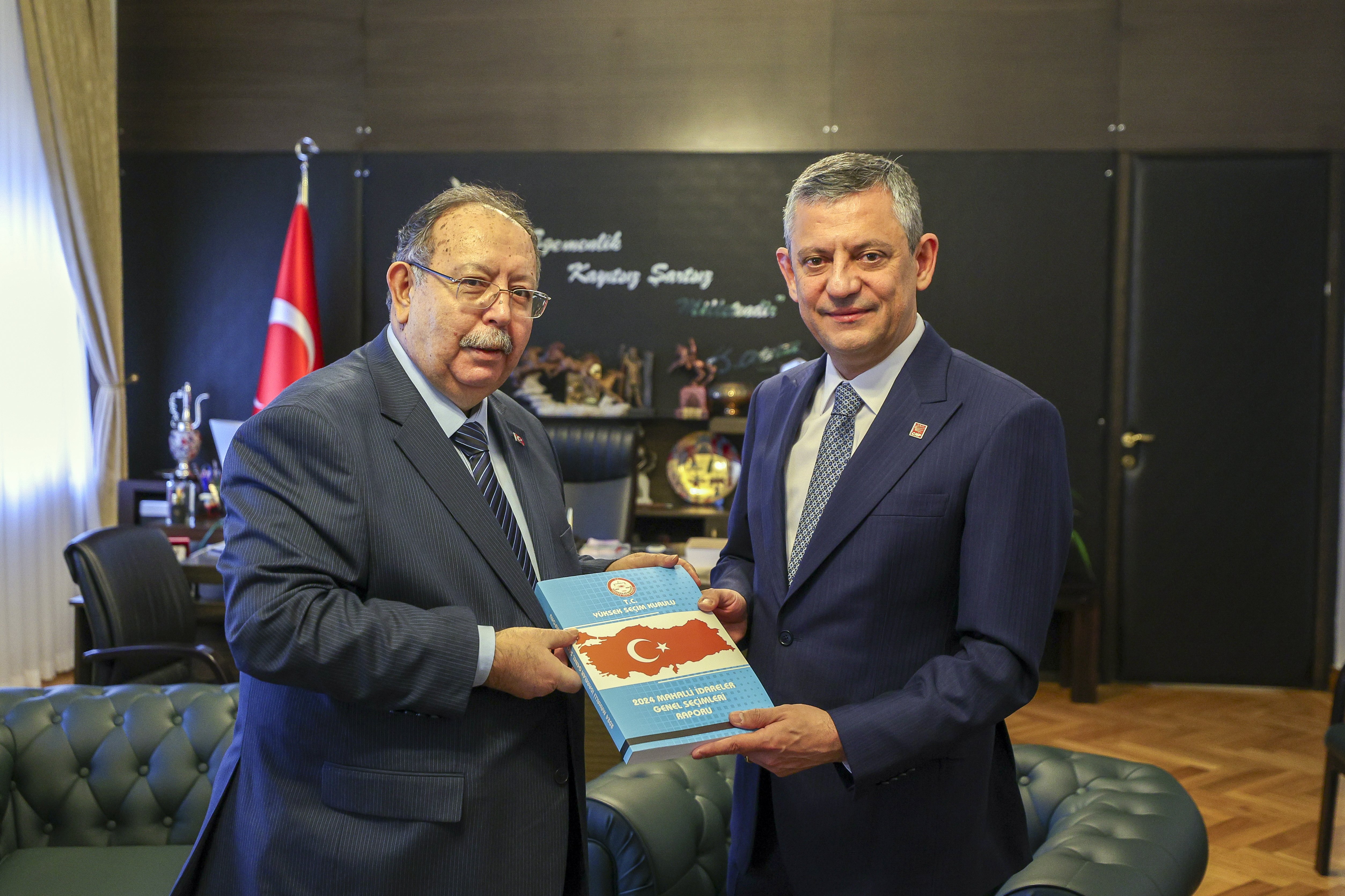 YSK Başkanı Ahmet Yener CHP Lideri Özgür Özel Ziyareti