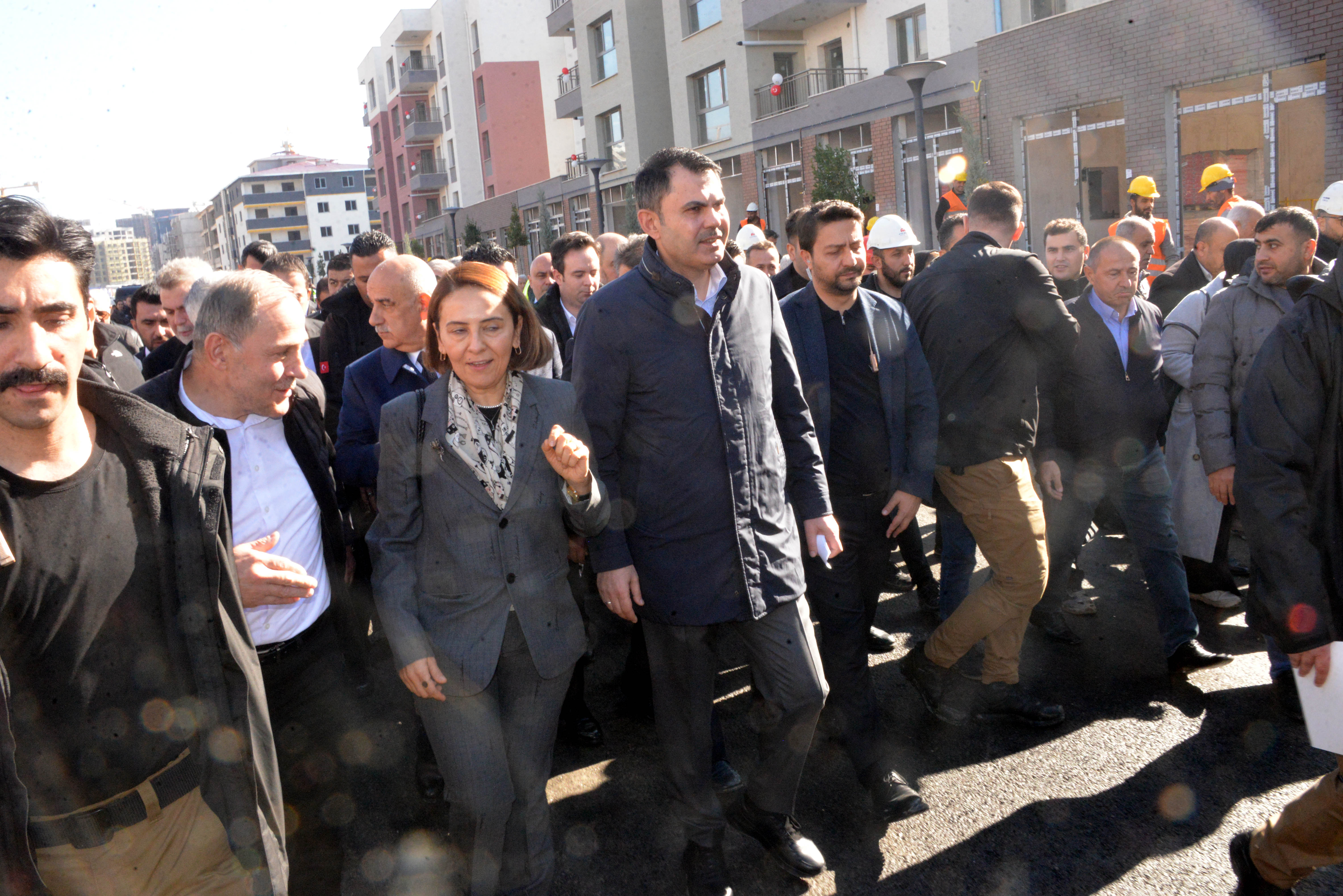 Deprem bölgesi konut inşaatından görüntü