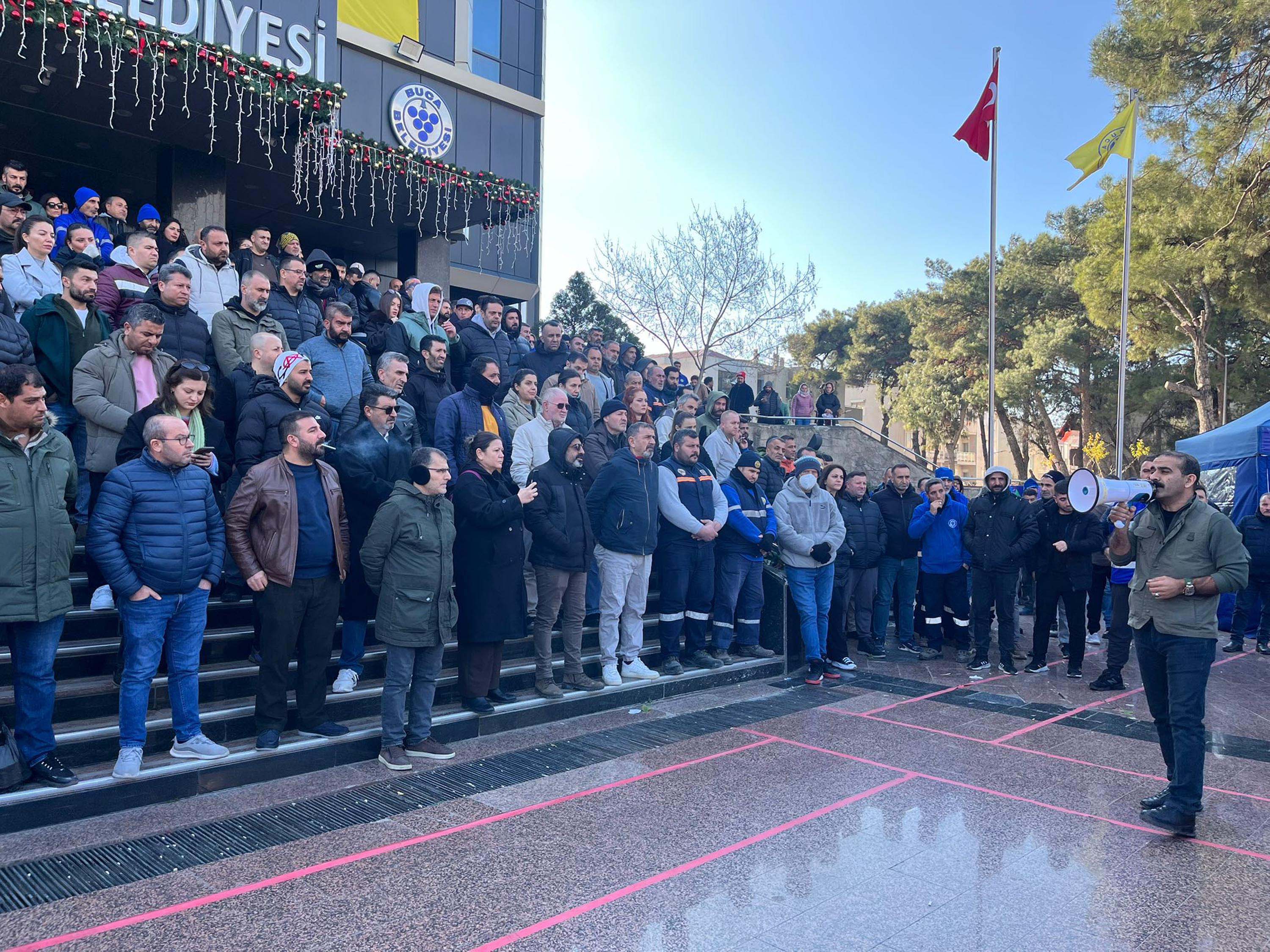 Buca Belediyesi işçileri eylemde