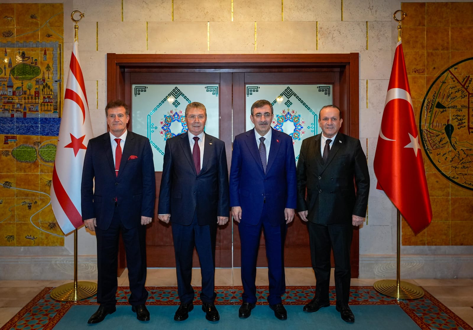 Cevdet Yılmaz KKTC Başbakanı Ünal Üstel görüşme