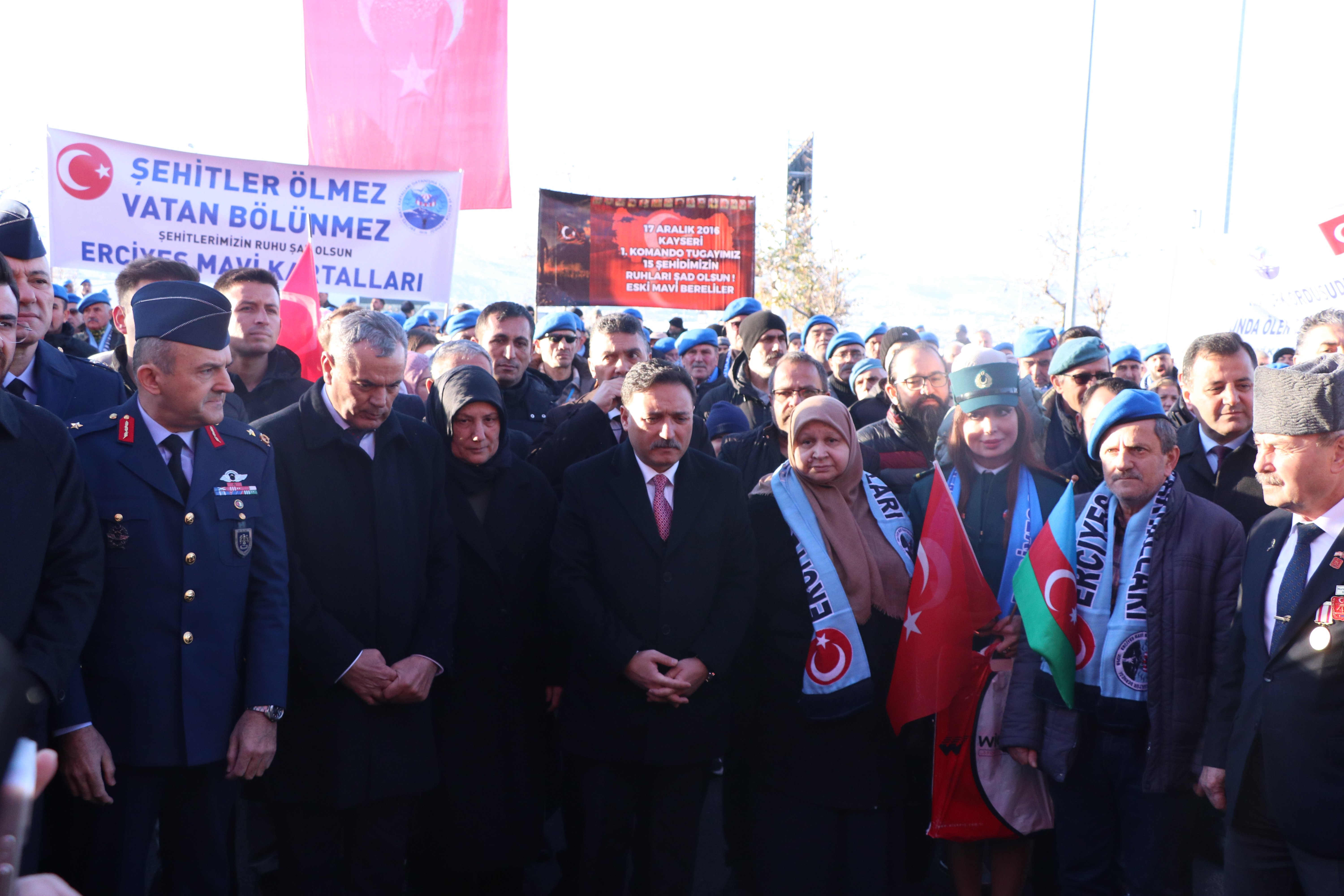 Kayseri şehit anma töreni katılımcılar