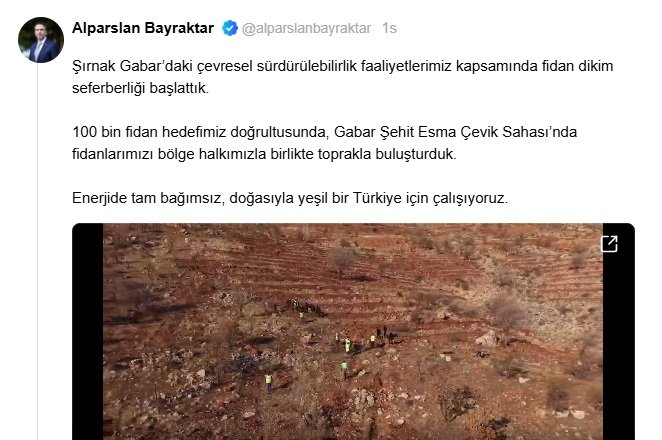 Gabar Dağı fidan dikim seferberliği