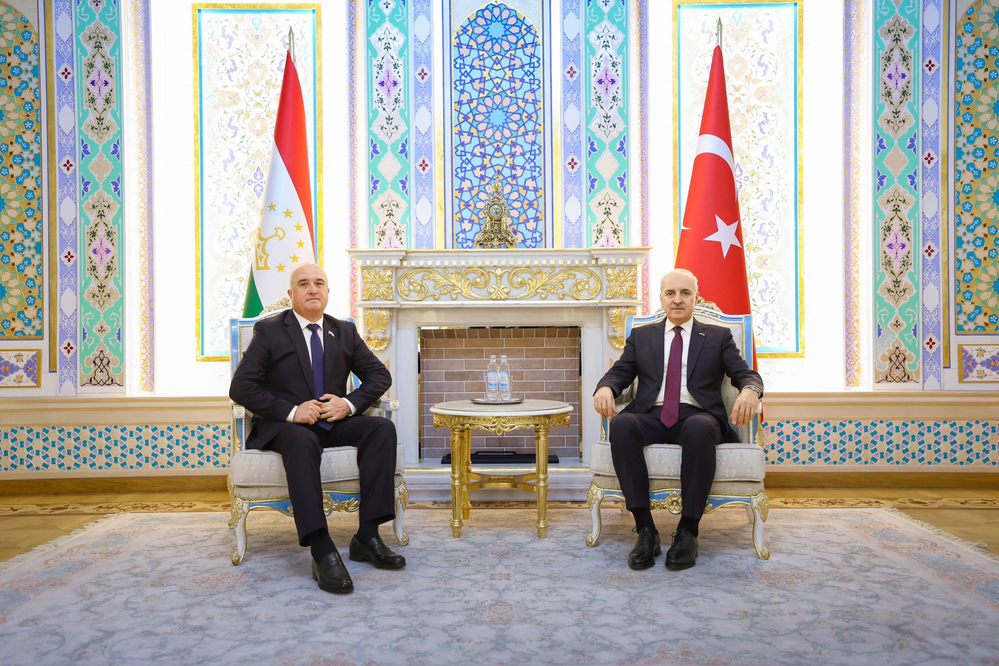 TBMM Başkanı Numan Kurtulmuş Tacikistan Meclis Başkanı Faizali Idizoda