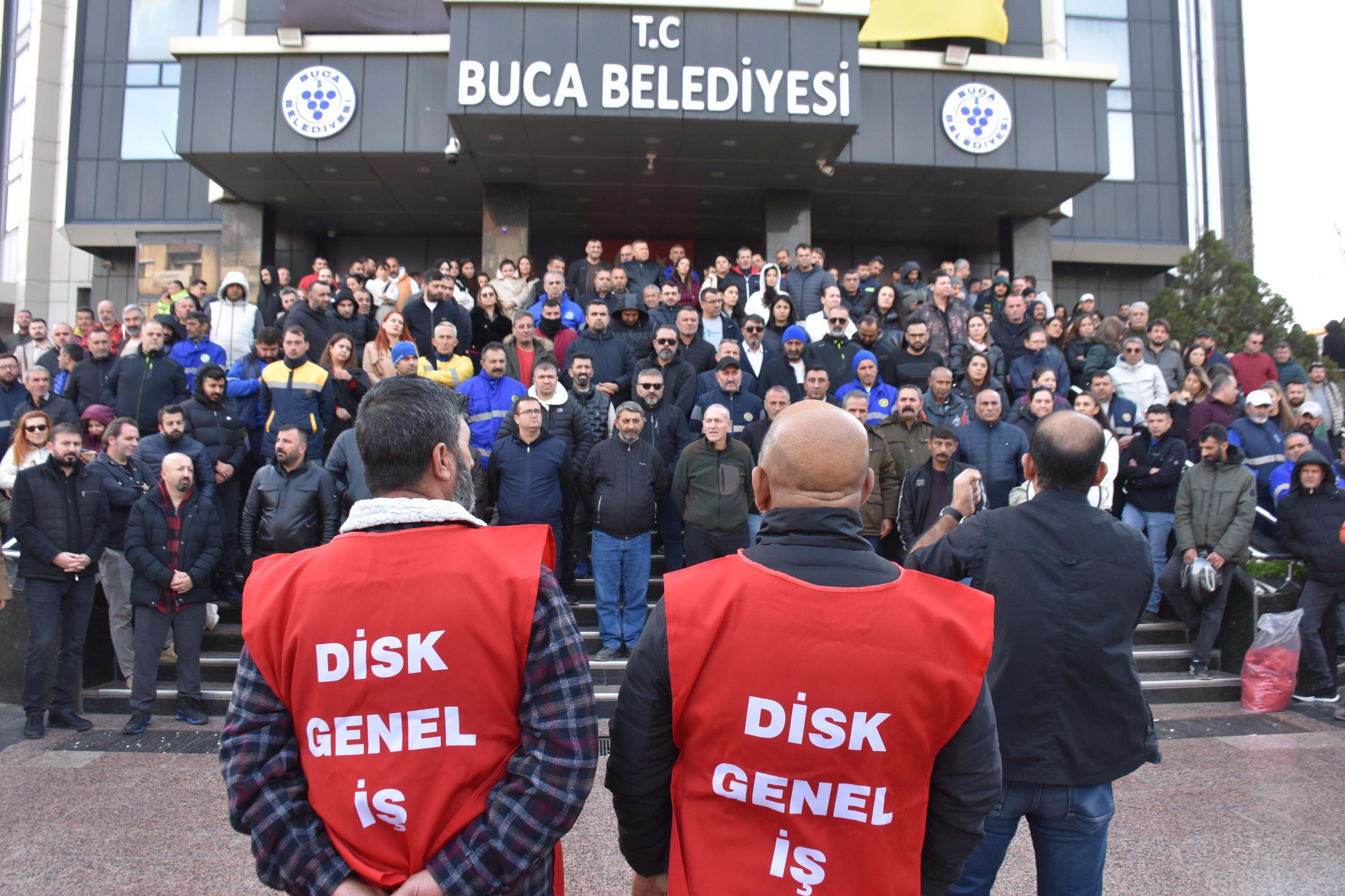 Buca Belediyesi işçileri toplu eylem