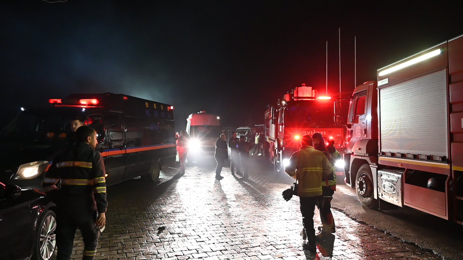 Kırıkkale fabrika yangını havadan görünüm