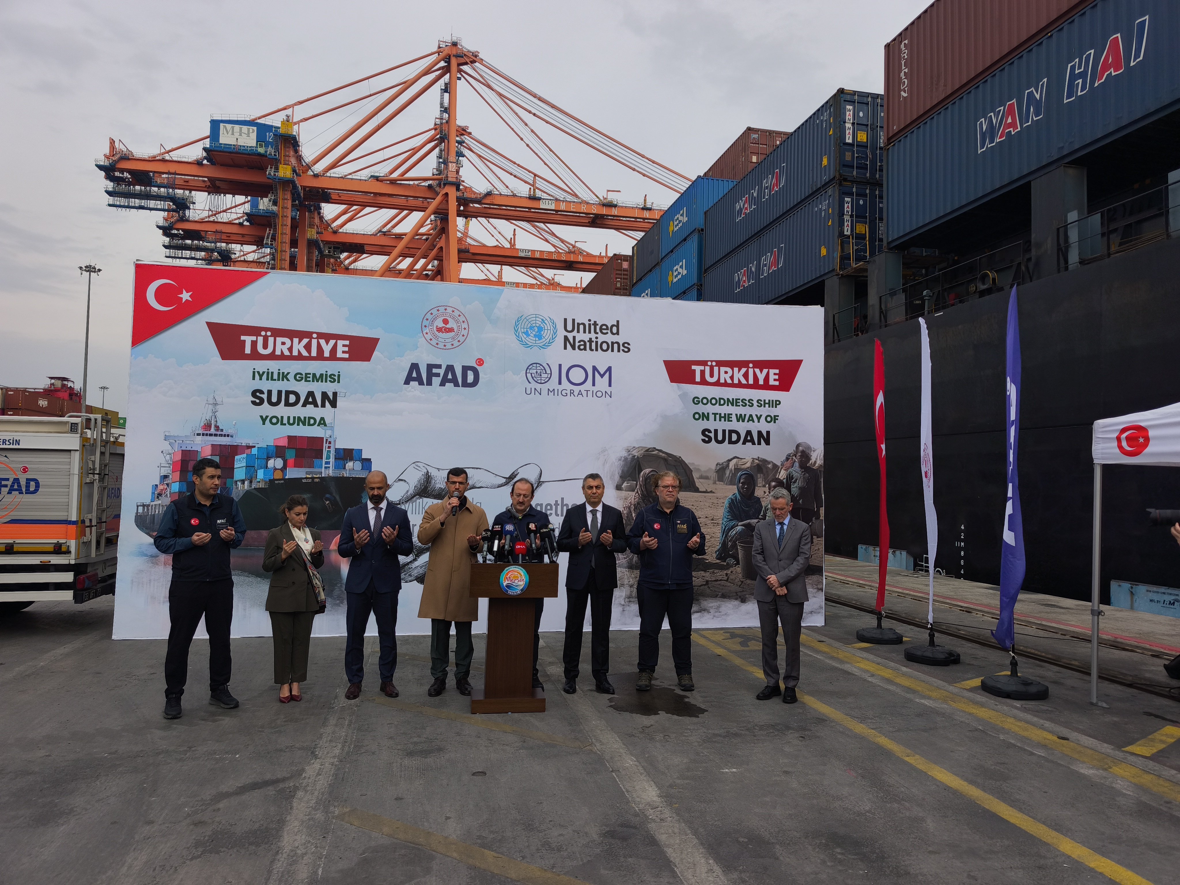 AFAD Sudan yardımı çadır malzemeleri