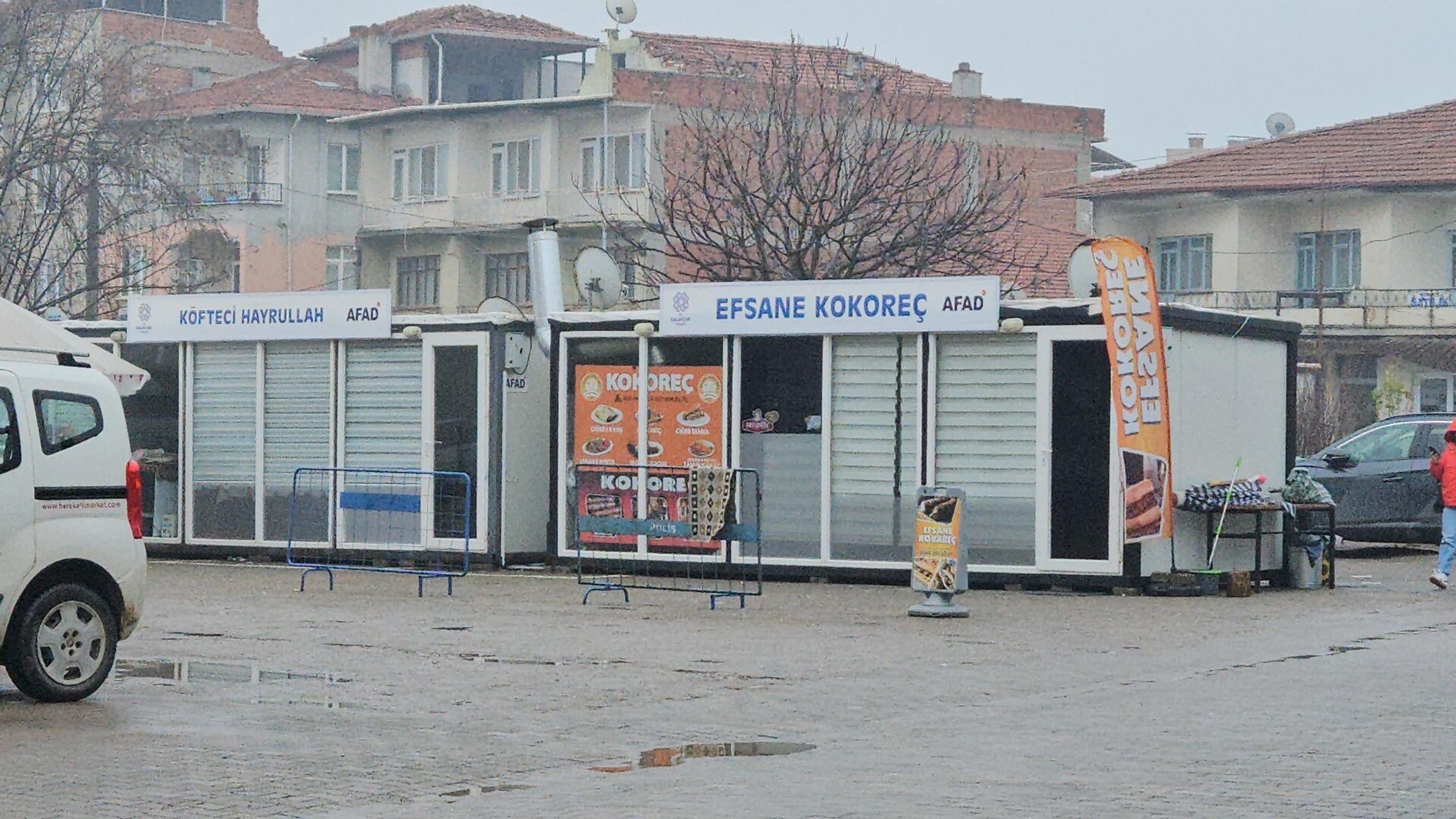 Sındırgı prefabrik çarşı inşaat alanı