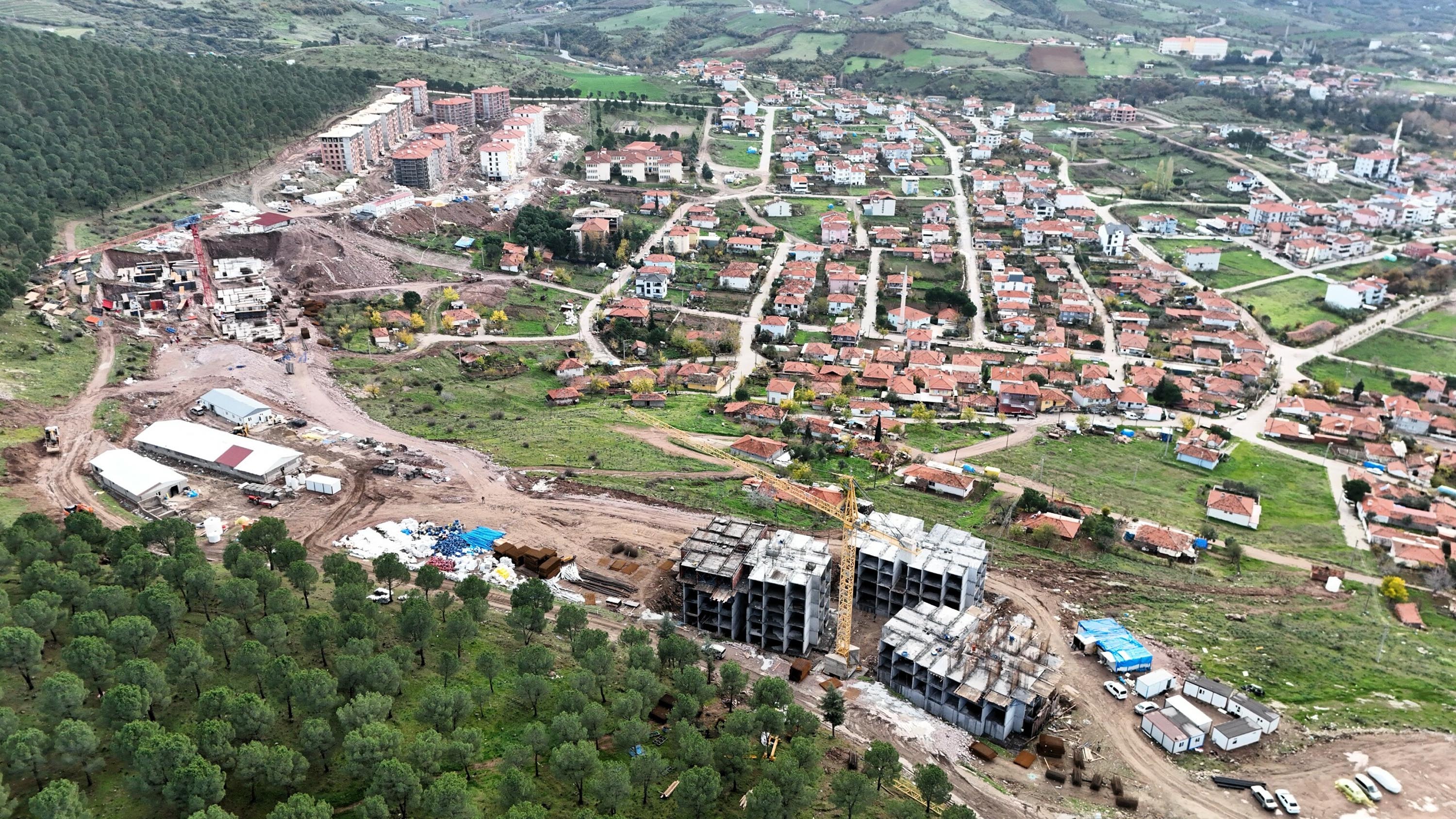 Sındırgı afet konutları inşaat çalışmaları