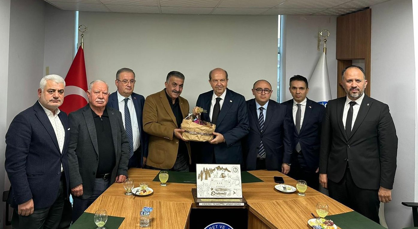 KKTC Cumhurbaşkanı Ersin Tatar ve ETSO Başkanı Mustafa Karagöz