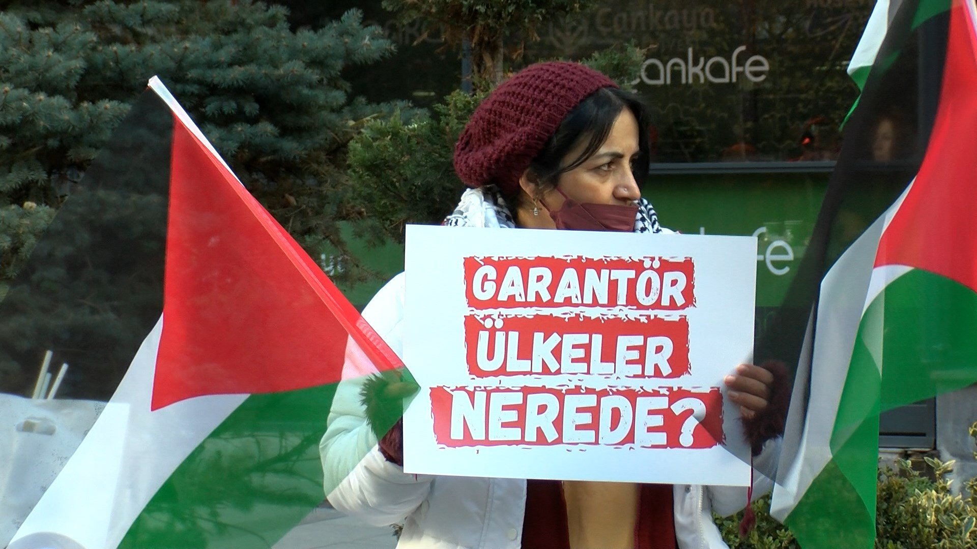 Filistin destek eylemi Ankara