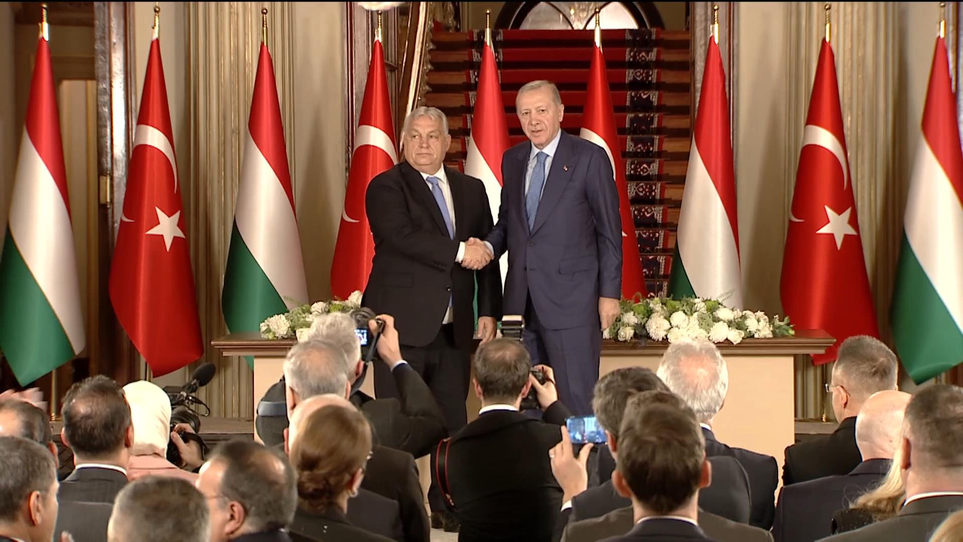 Cumhurbaşkanı Erdoğan Macaristan Başbakanı Orban ile görüşüyor