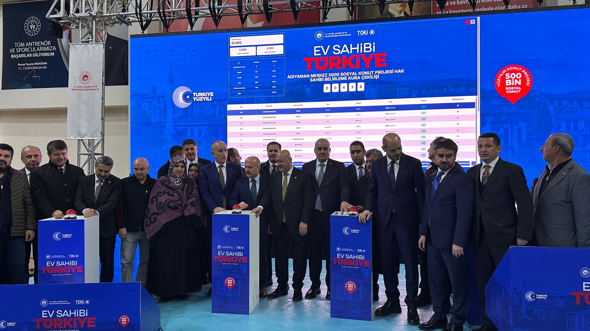 Adıyaman kura töreni katılımcıları