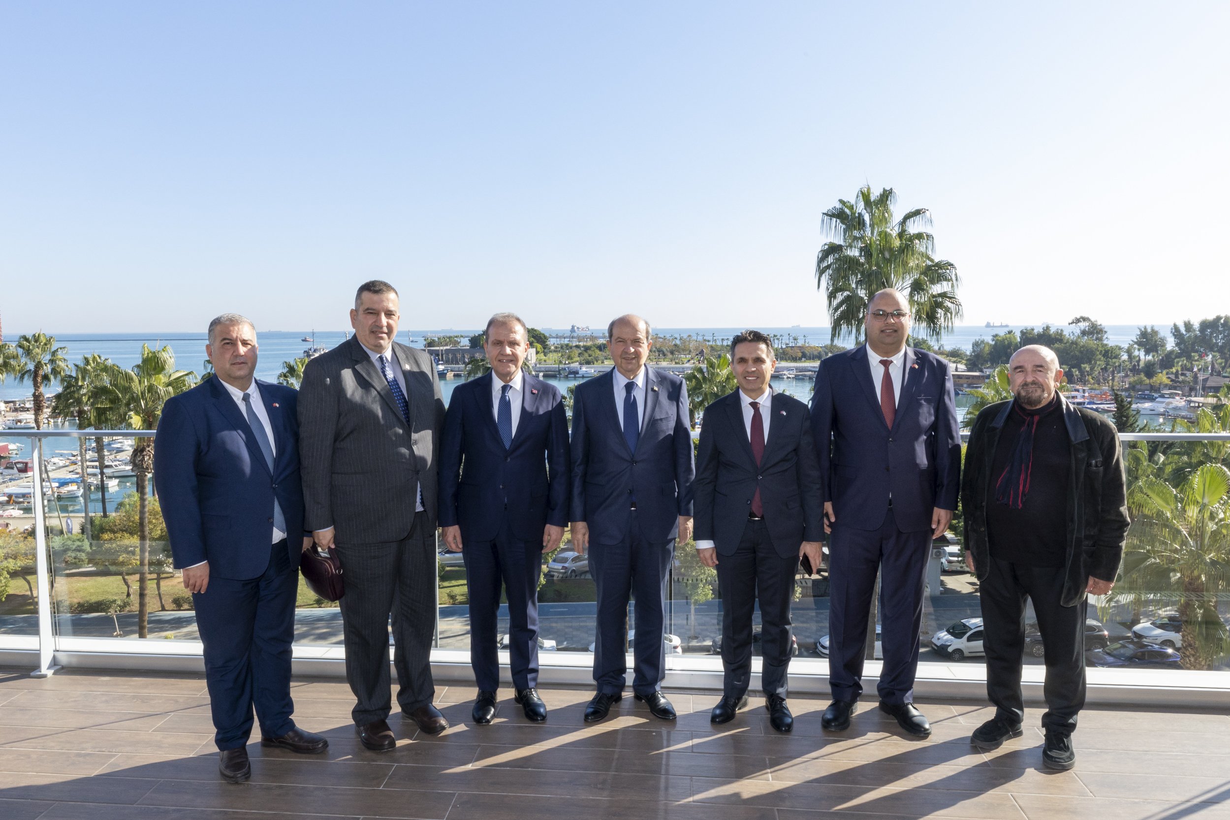 KKTC Cumhurbaşkanı Ersin Tatar Mersin Büyükşehir Belediye Başkanı Vahap Seçer ziyareti