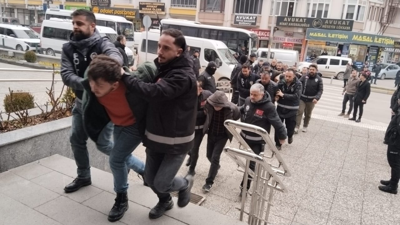 Çorum polis operasyonu dolandırıcılık çetesi