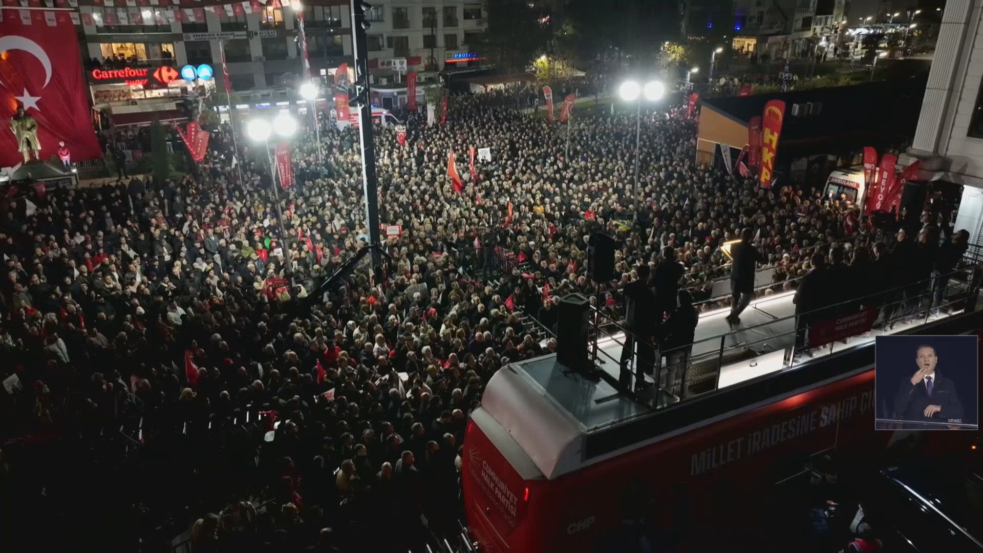 CHP Çatalca Mitingi Kalabalık