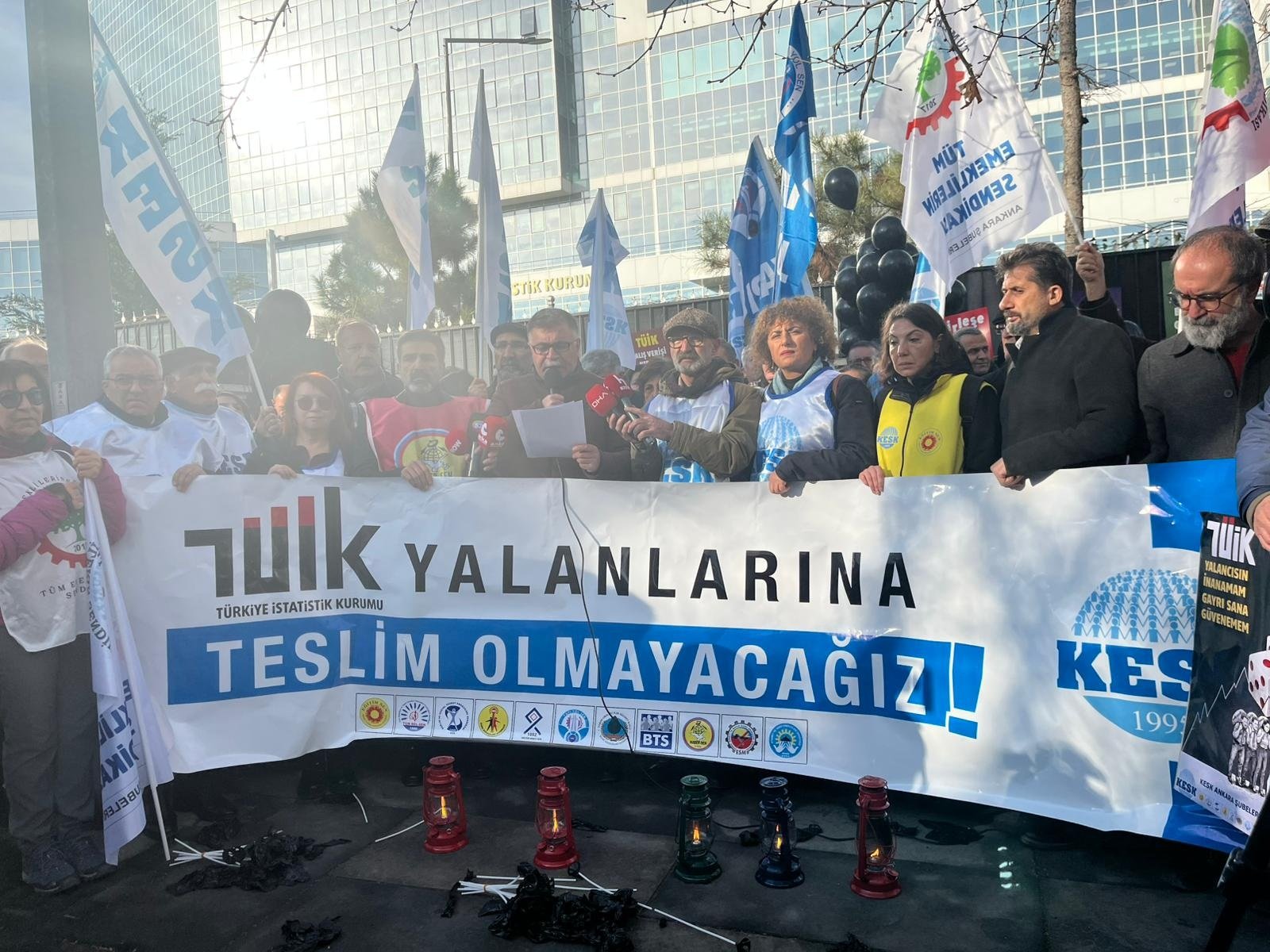 KESK TÜİK önünde eylem