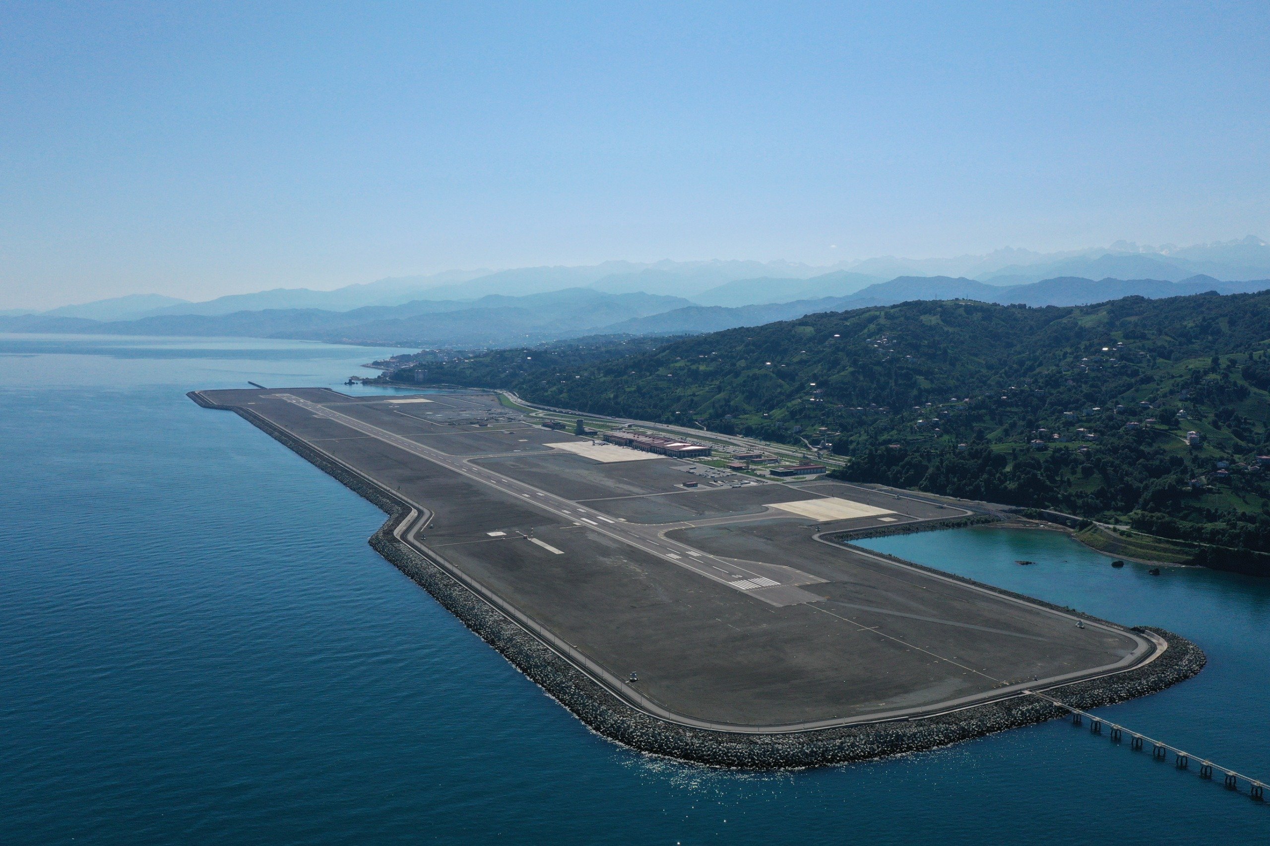Rize dolgu alanları havadan genel görünüm