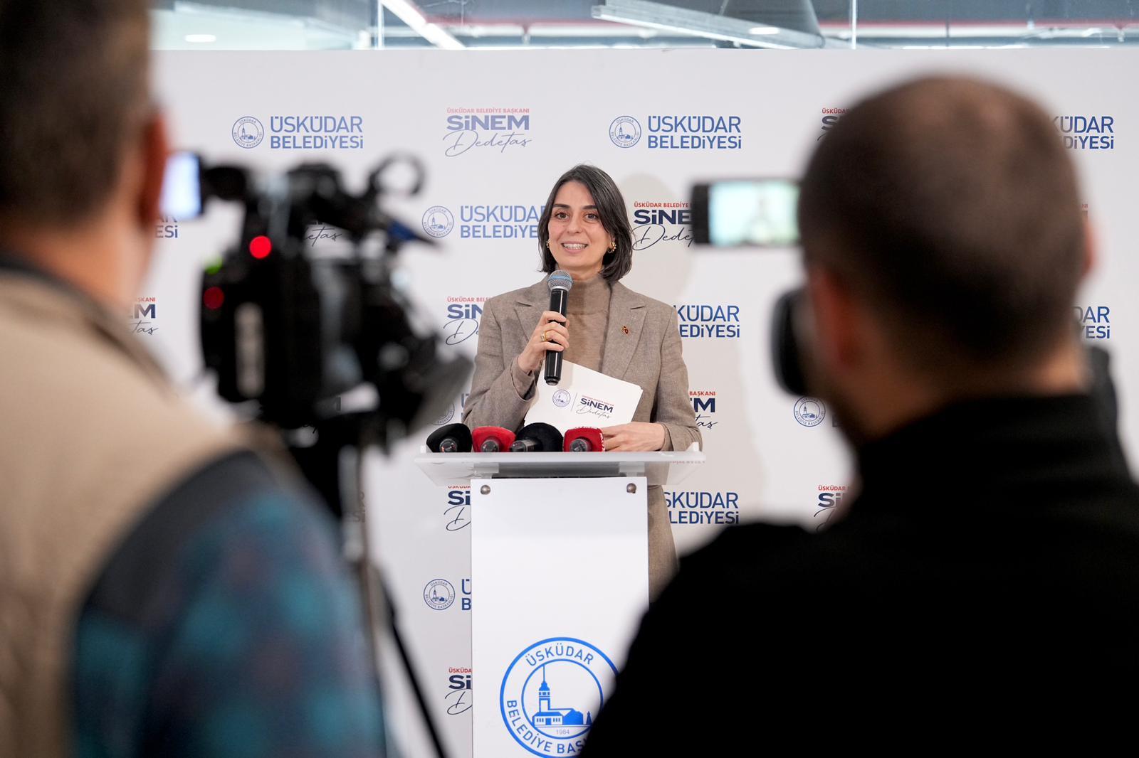 Üsküdar Belediye Başkanı Sinem Dedetaş basın odası açılışında