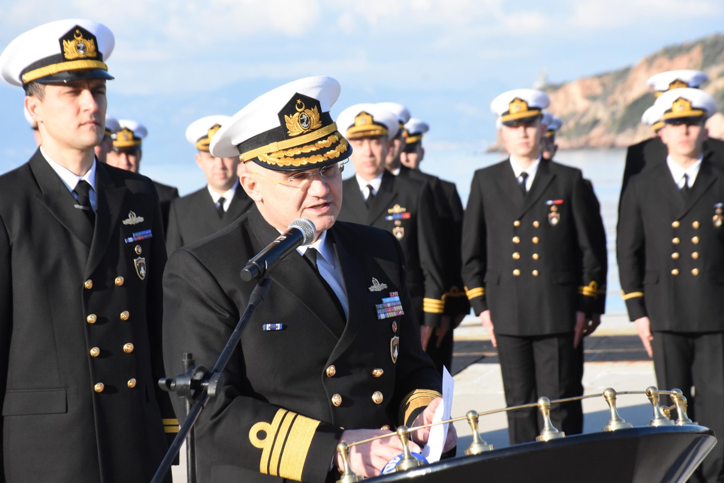 Anadolu Türk Deniz Görev Kuvveti uğurlama töreni askeri personel