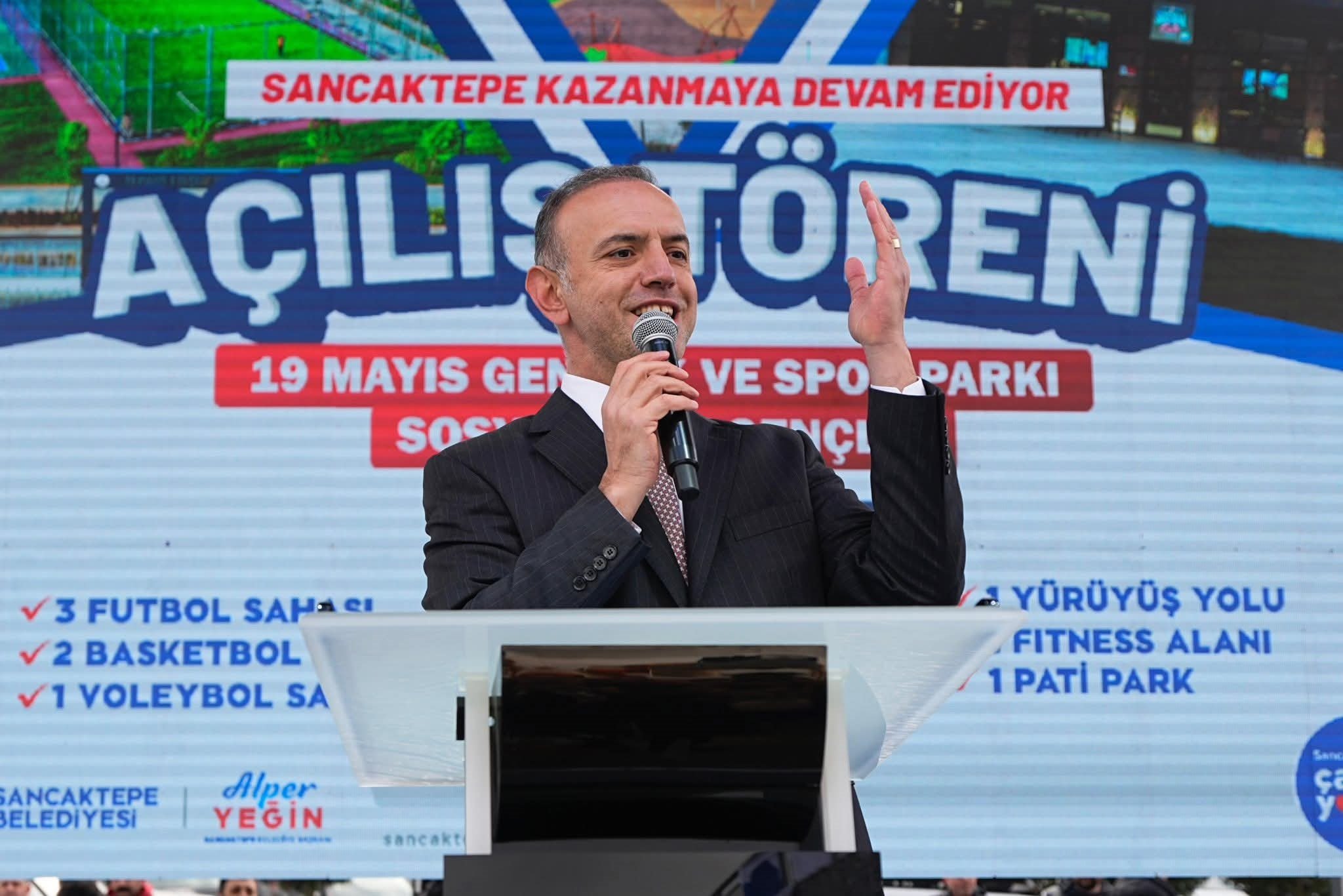 Sancaktepe Spor Parkı açılışında protokol