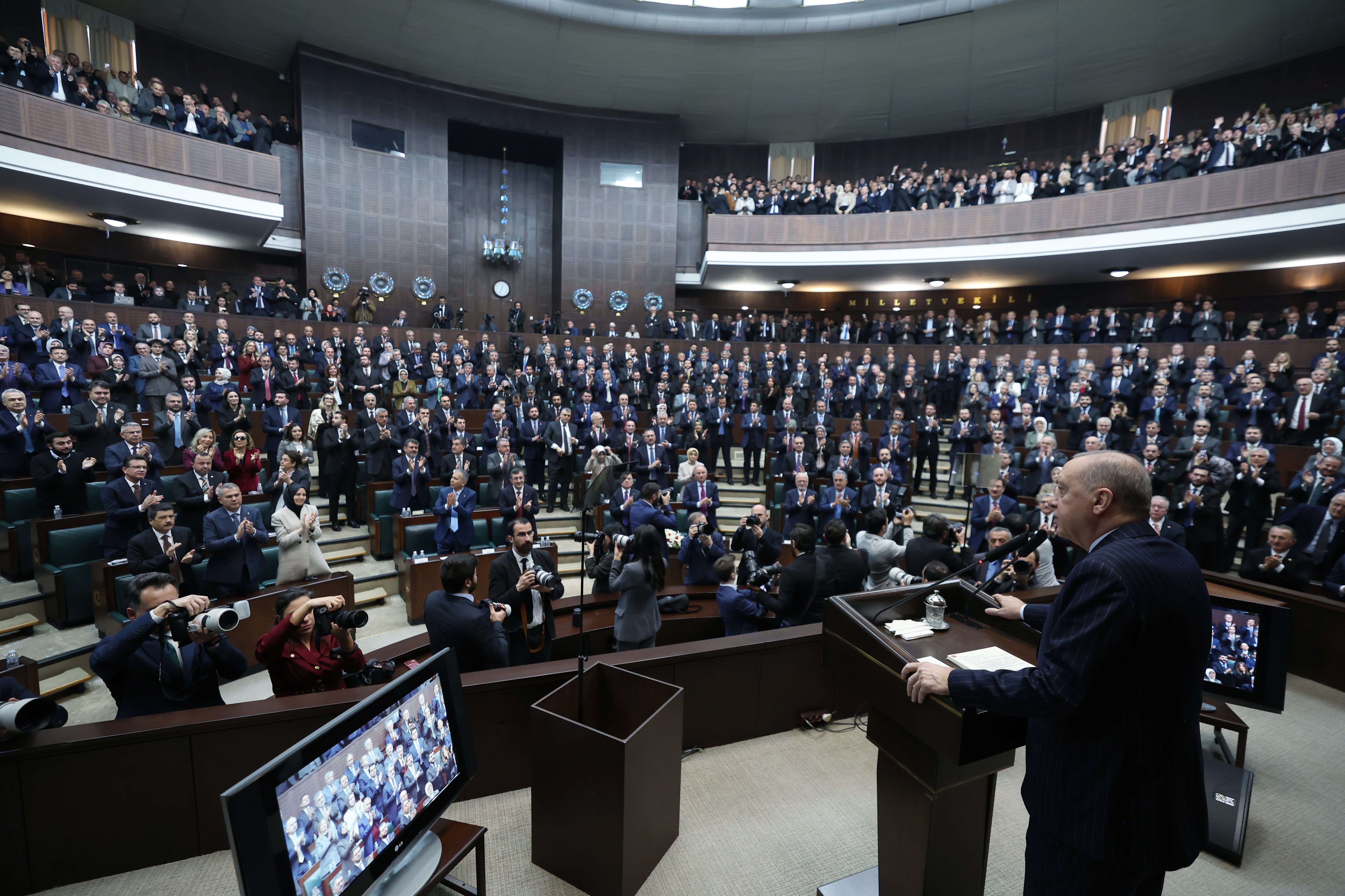 Cumhurbaşkanı Erdoğan konuşma yapıyor