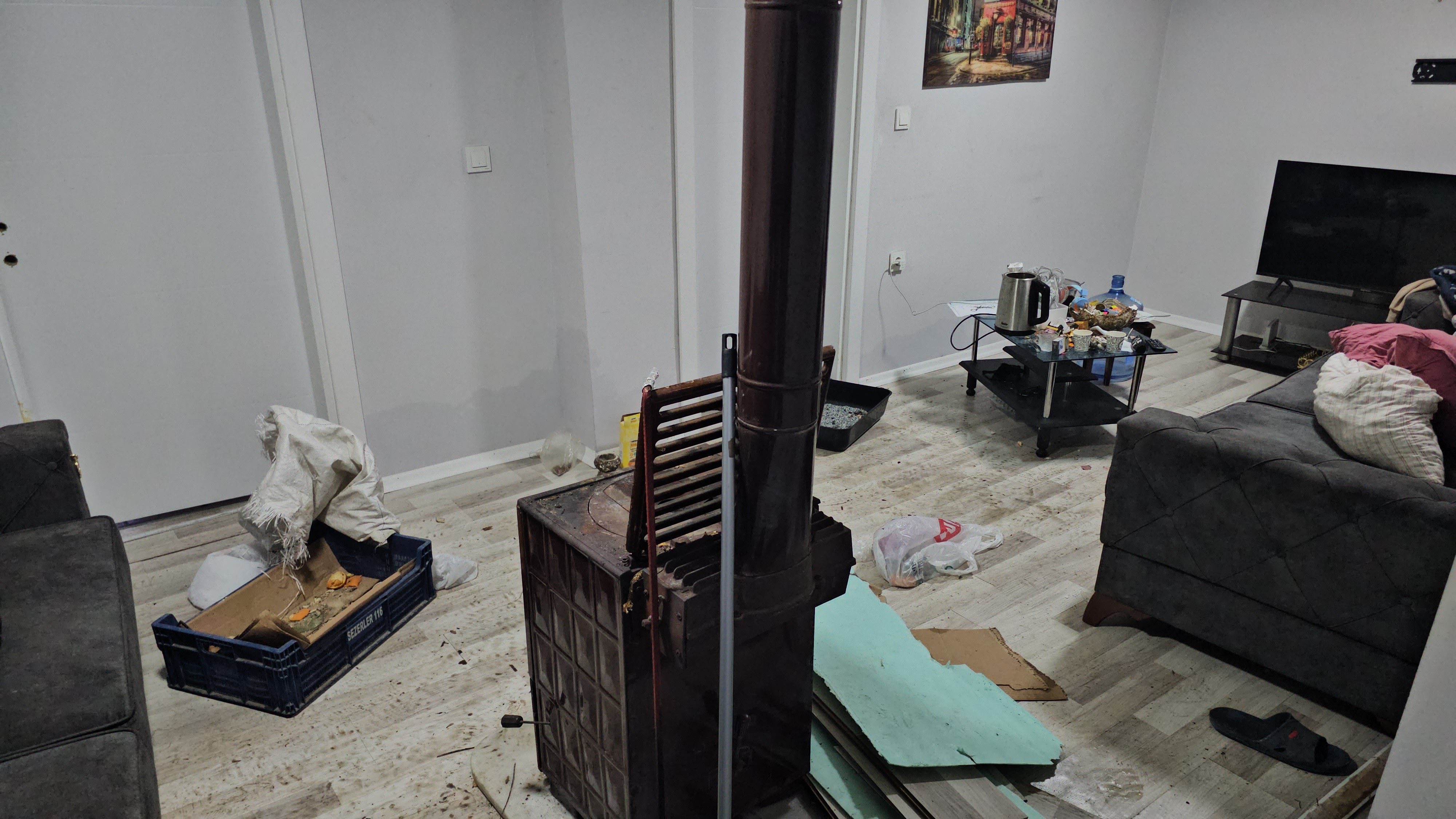 Zonguldak su hasarı ev duvar