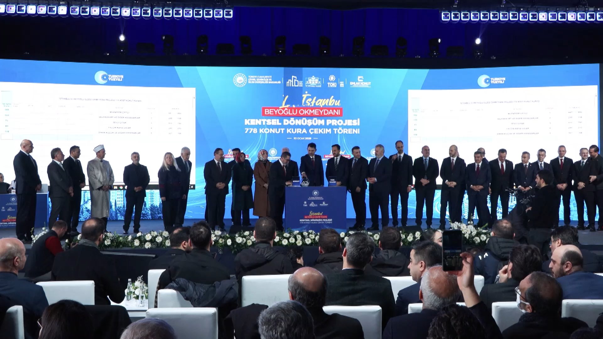 Bakan Kurum ve Protokol Üyeleri Kura Töreninde