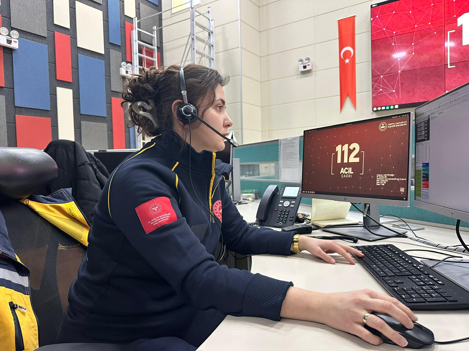 112 çağrı merkezi iç görünüm