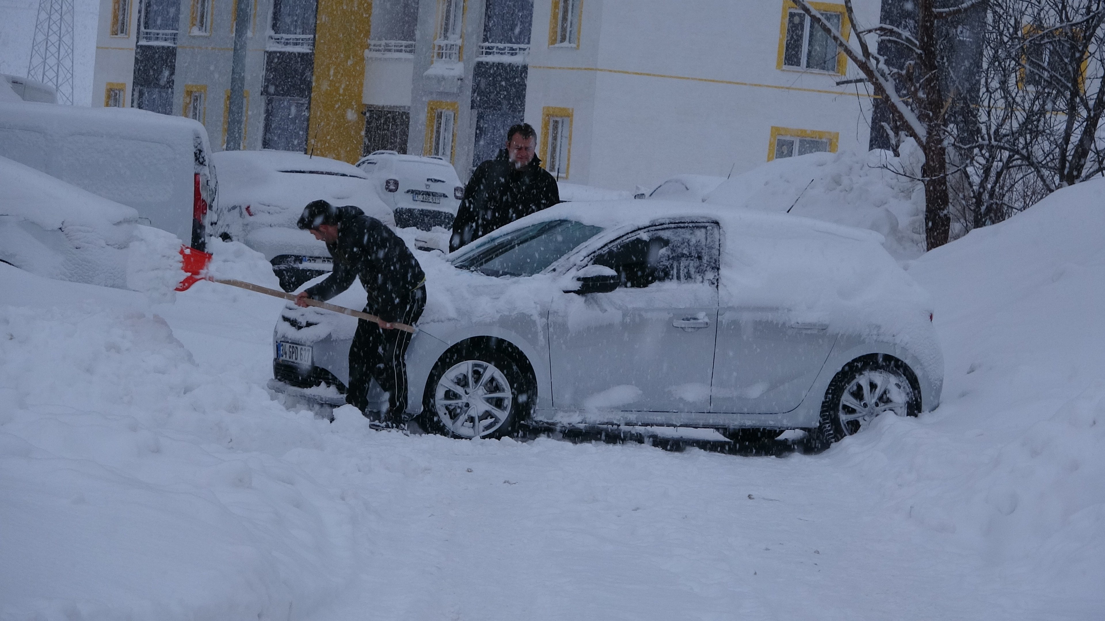 Bitlis kar altında kalan evler