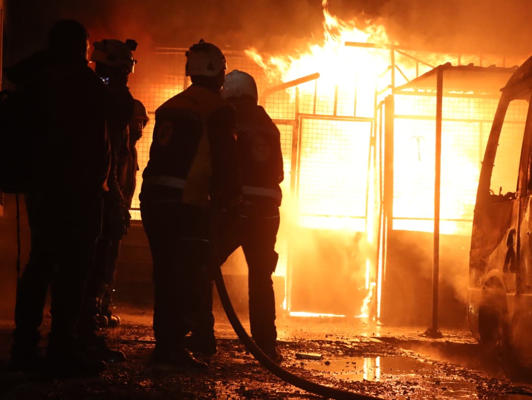 Halep yangın SDG roket saldırısı