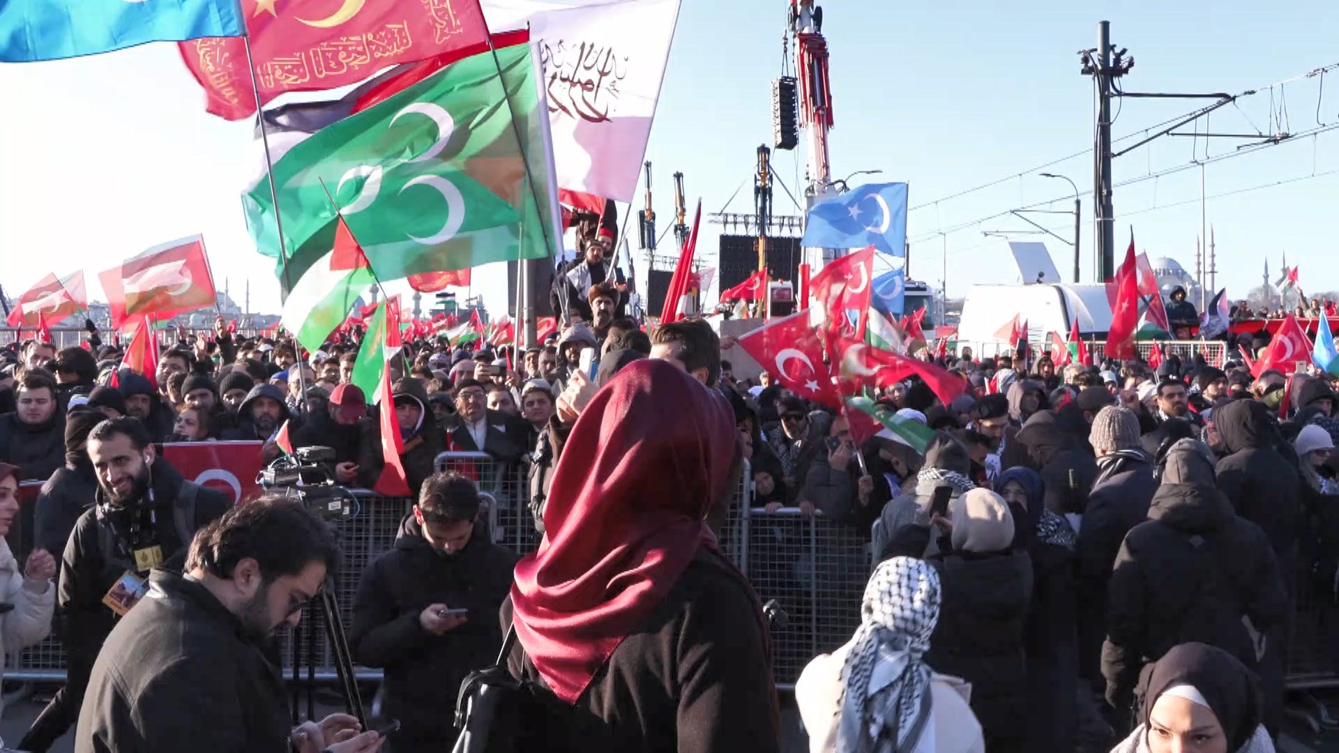 Büyük Gazze Yürüyüşü Galata Köprüsü