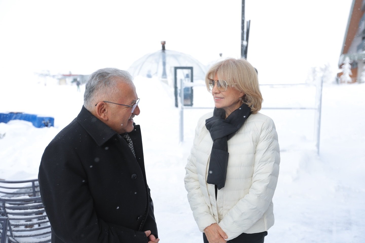 Memduh Büyükkılıç Tansu Çiller Erciyes Kayak Merkezi