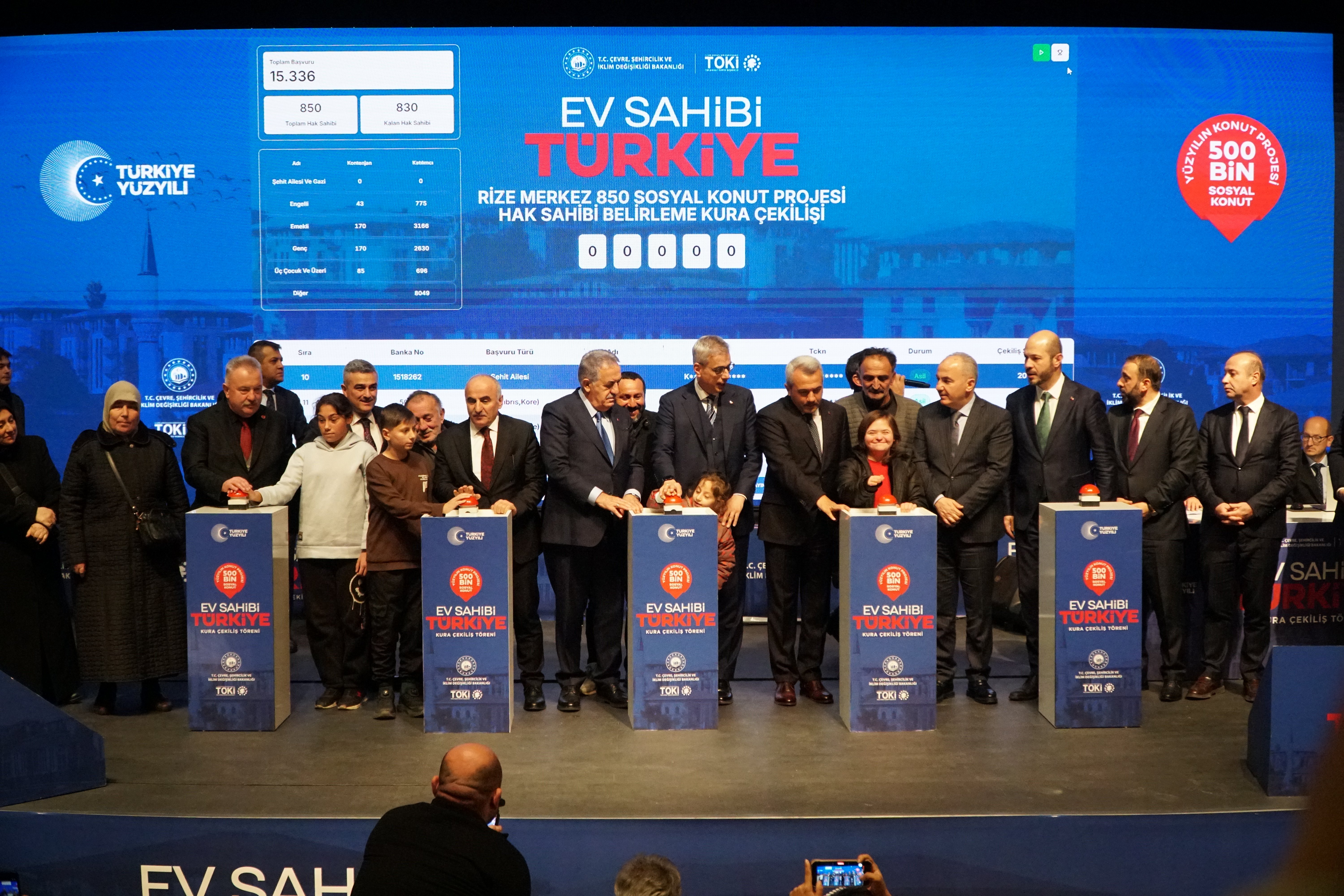 Yüzyılın Konut Projesi kura töreni