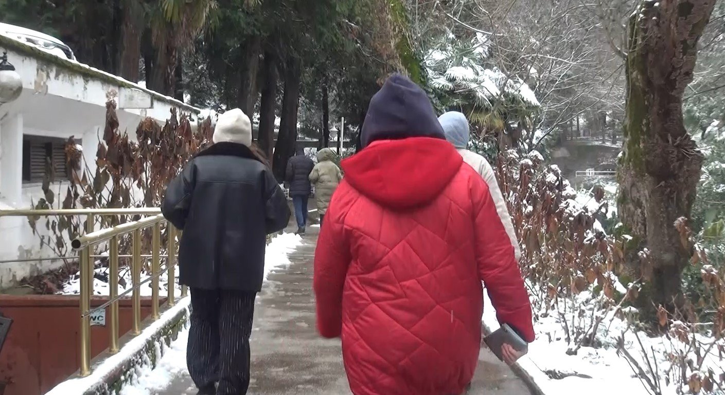 Yalova Termal Kaplıcaları kar manzarası