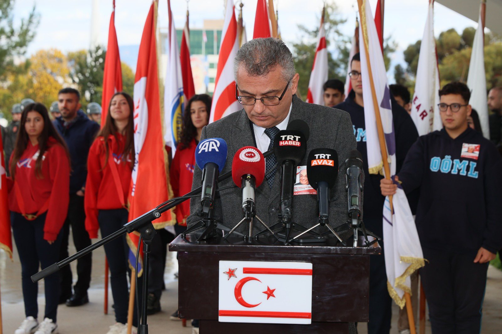 Rauf Denktaş Anma Töreni Çelenk Sunumu