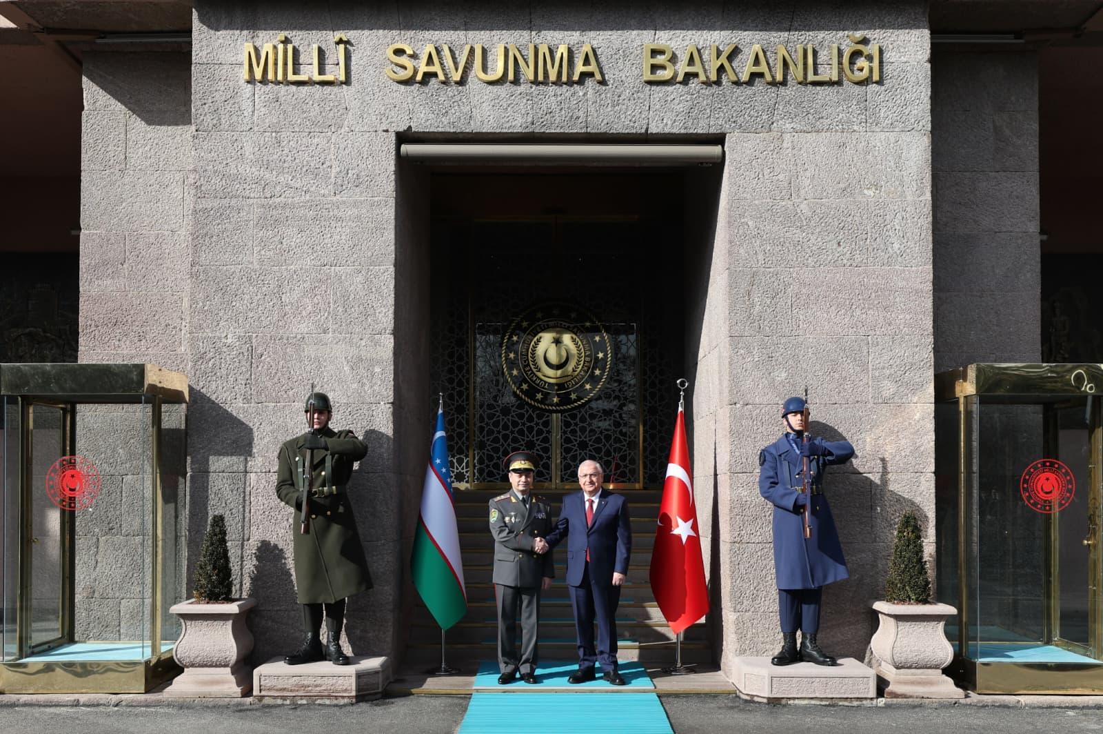 Milli Savunma Bakanı Yaşar Güler Özbekistan Savunma Bakanı Şuhrat Halmuhamedov