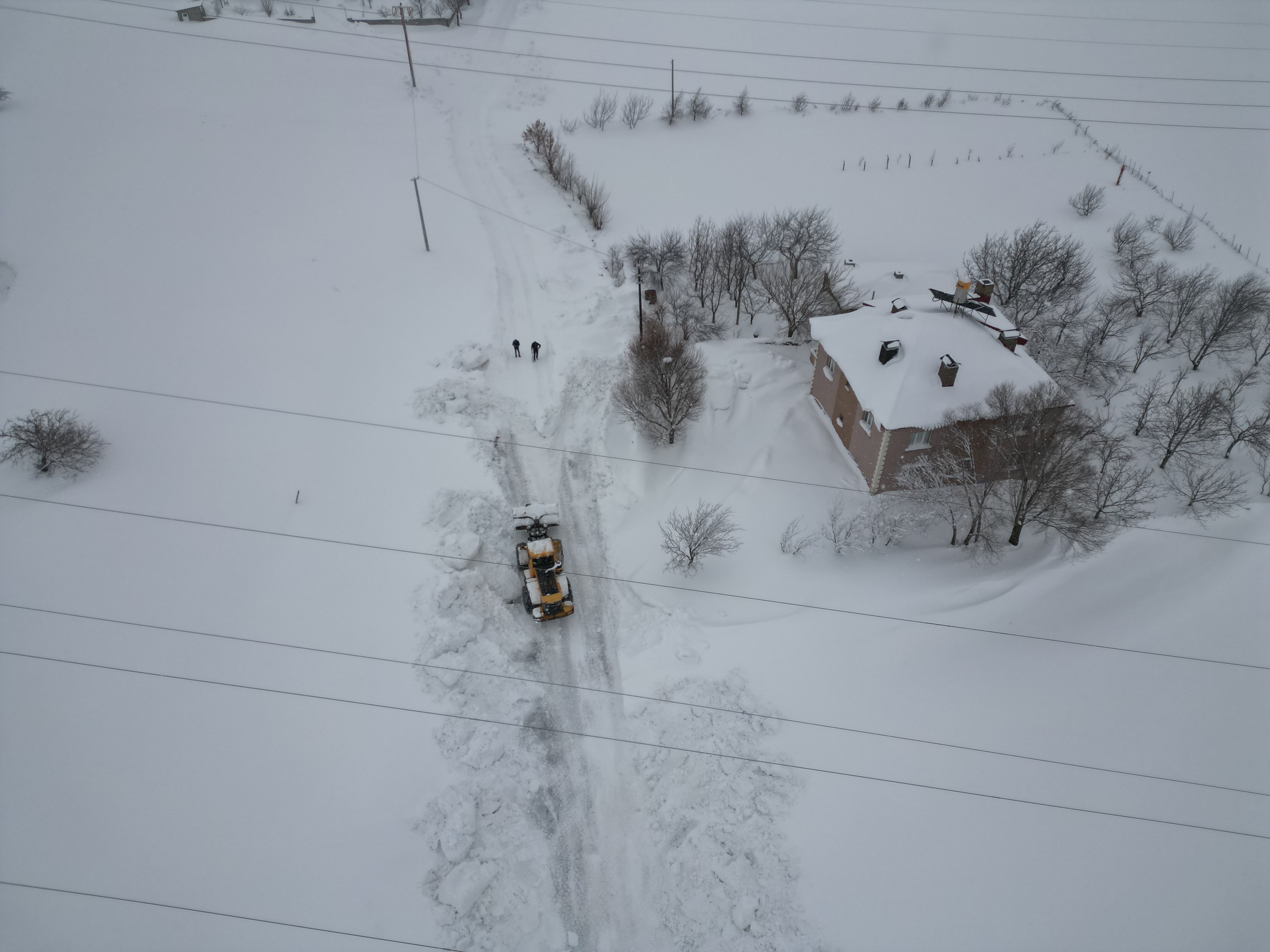 Bitlis köy yolu kar mücadelesi